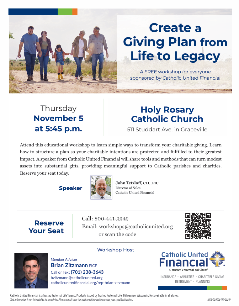 Create a Giving Plan Workshop - Church of the Holy Rosary, Graceville