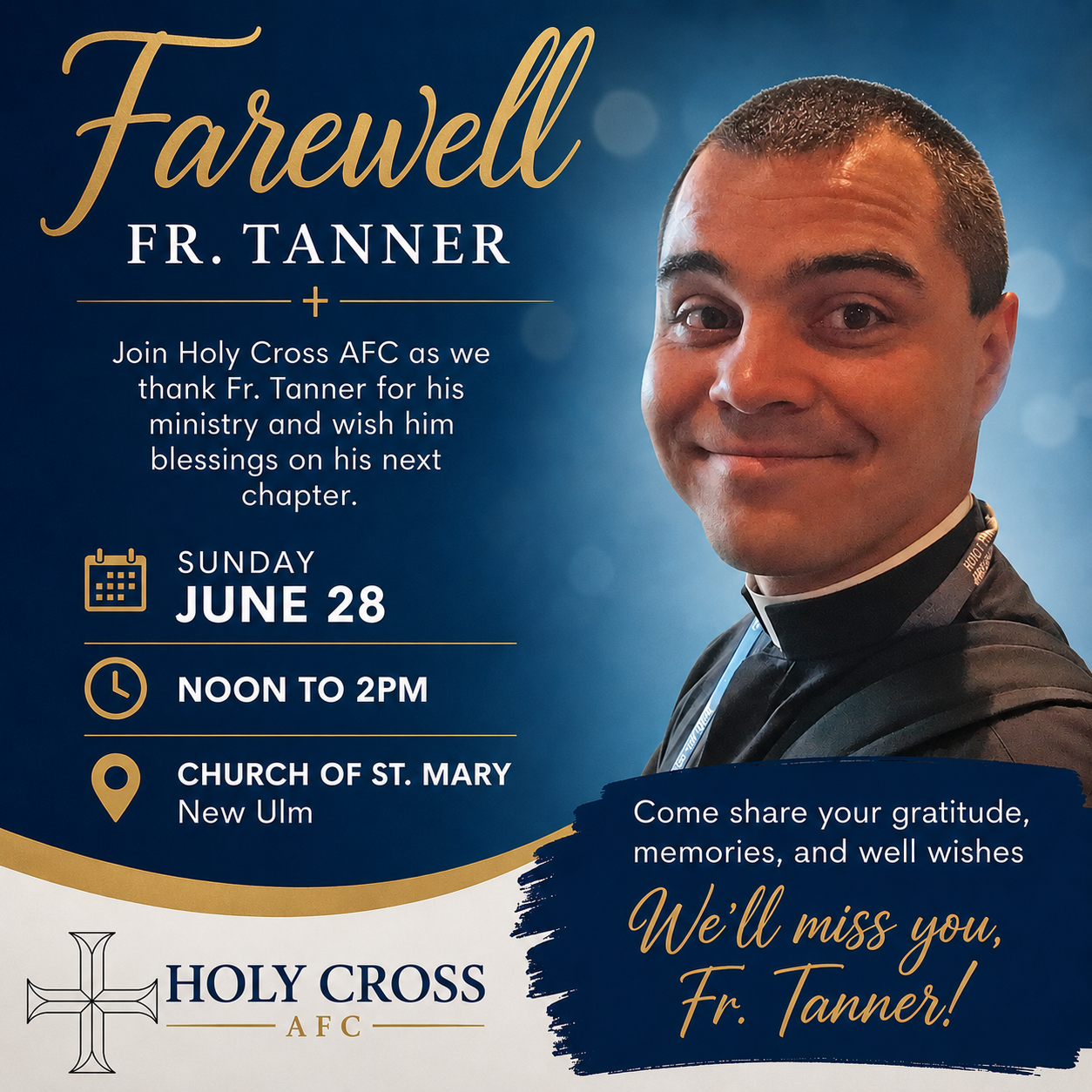 Farewell for Fr. Tanner - Church of St. Mary, New Ulm