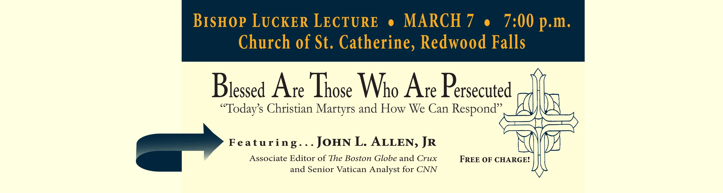 Annual Bishop Lucker Lecture scheduled for March