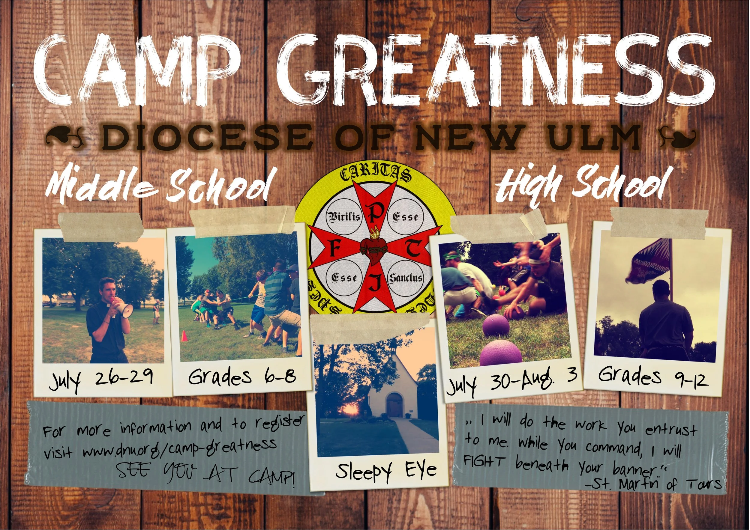 Camp Greatness for Grades 9-12