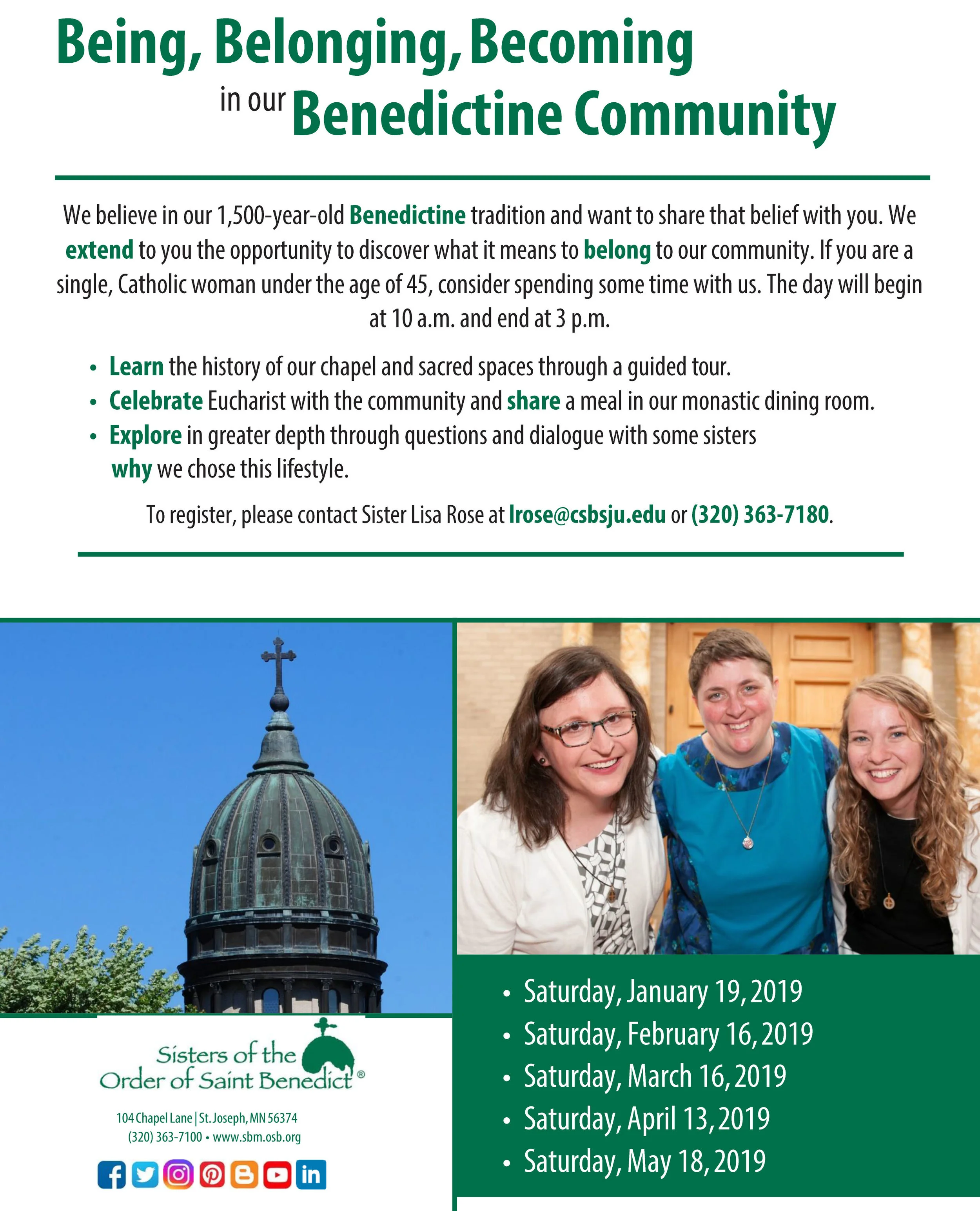 Being, Belonging, Becoming in our Benedictine Community