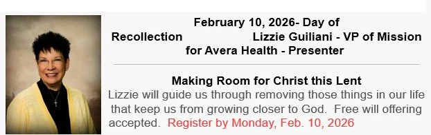 Abbey of the Hills - Day of Recollection - Making Room For Christ - Abbey of the Hills, Marvin, SD