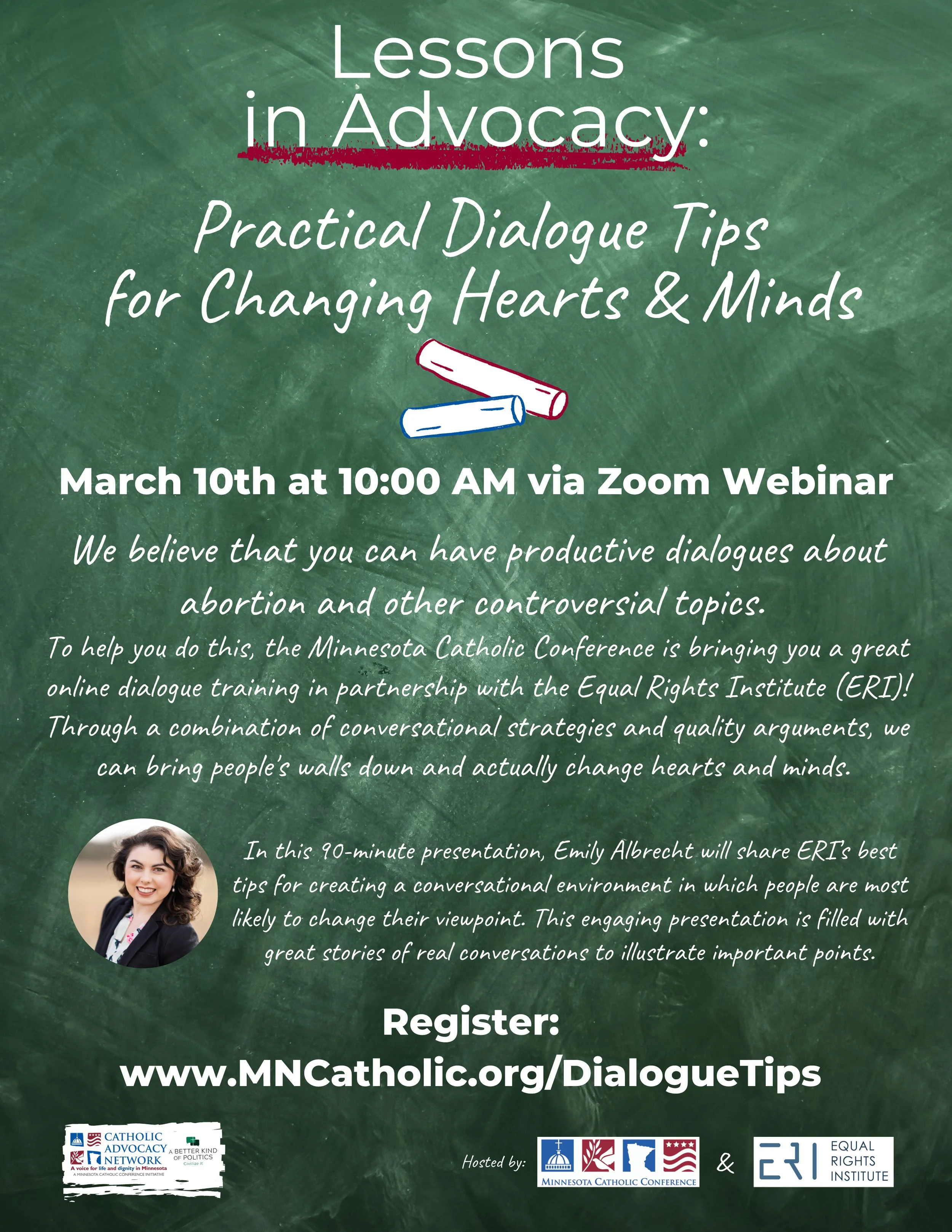 Lessons in Advocay: Practical Dialogue Tips for Changing Hearts &amp; Minds - Zoom Webinar