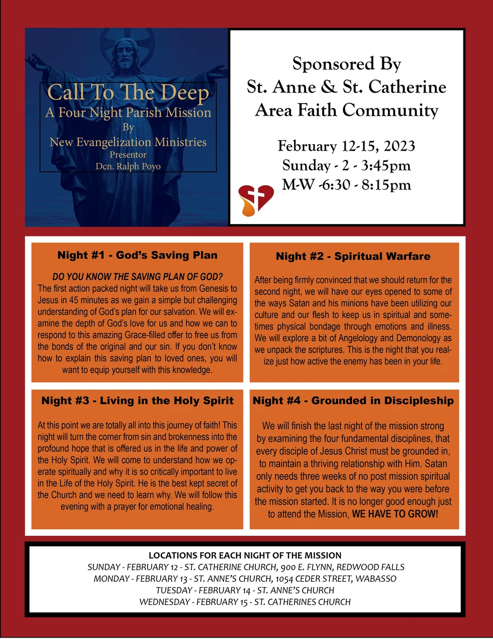 Call to the Deep Parish Mission St. Anne, Wabasso & St. Catherine