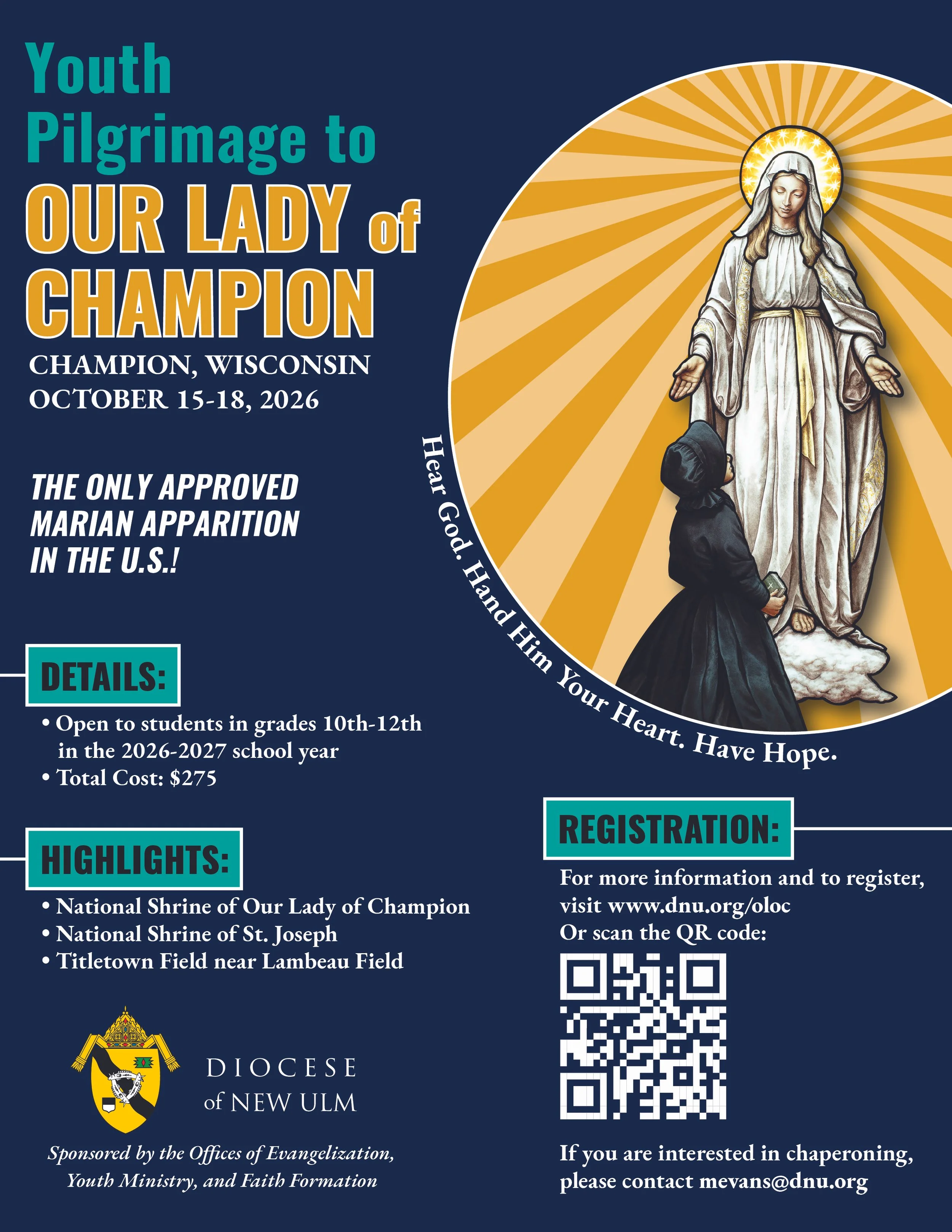 Youth Pilgrimage to Our Lady of Champion