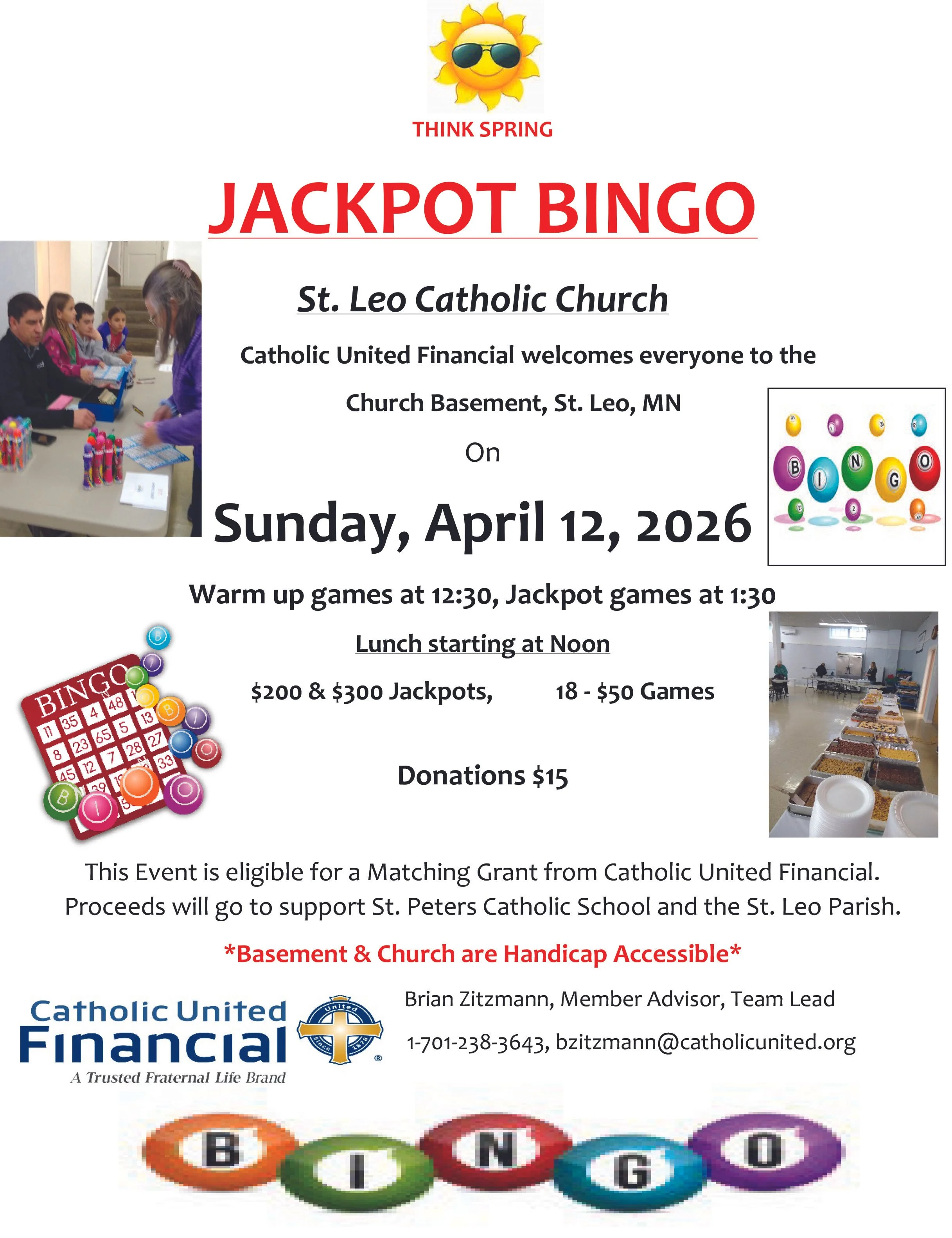 Jackpot Bingo - Church of St. Leo, St. Leo