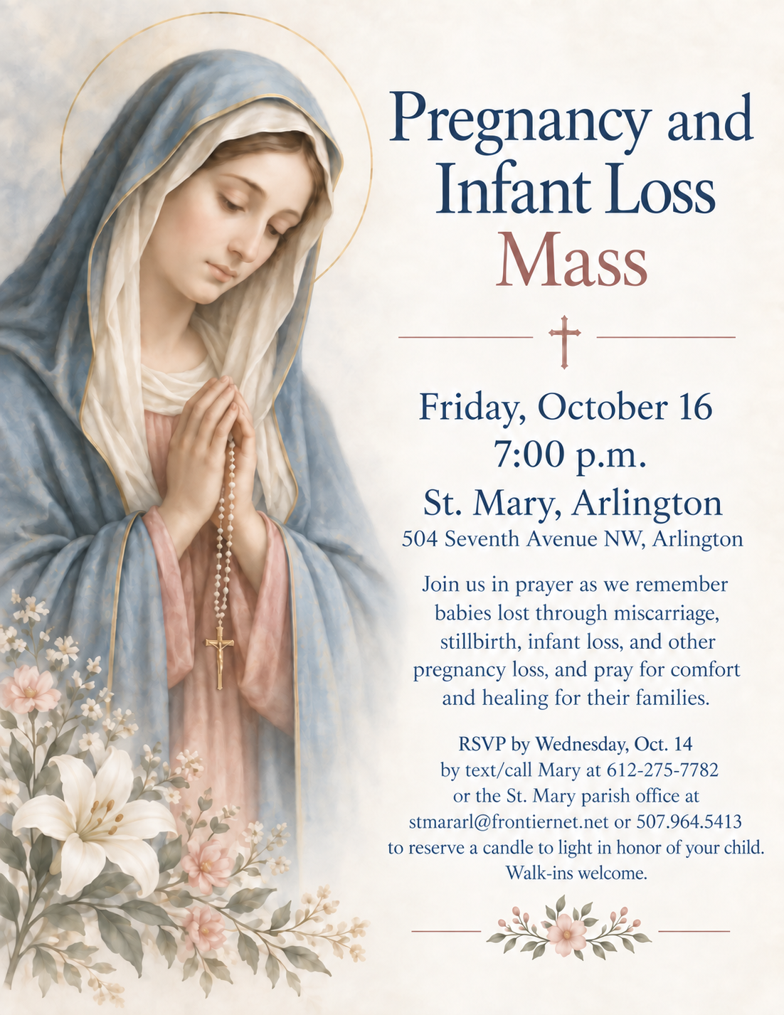 Pregnancy and Infant Loss Mass - Church of St. Mary, Arlington