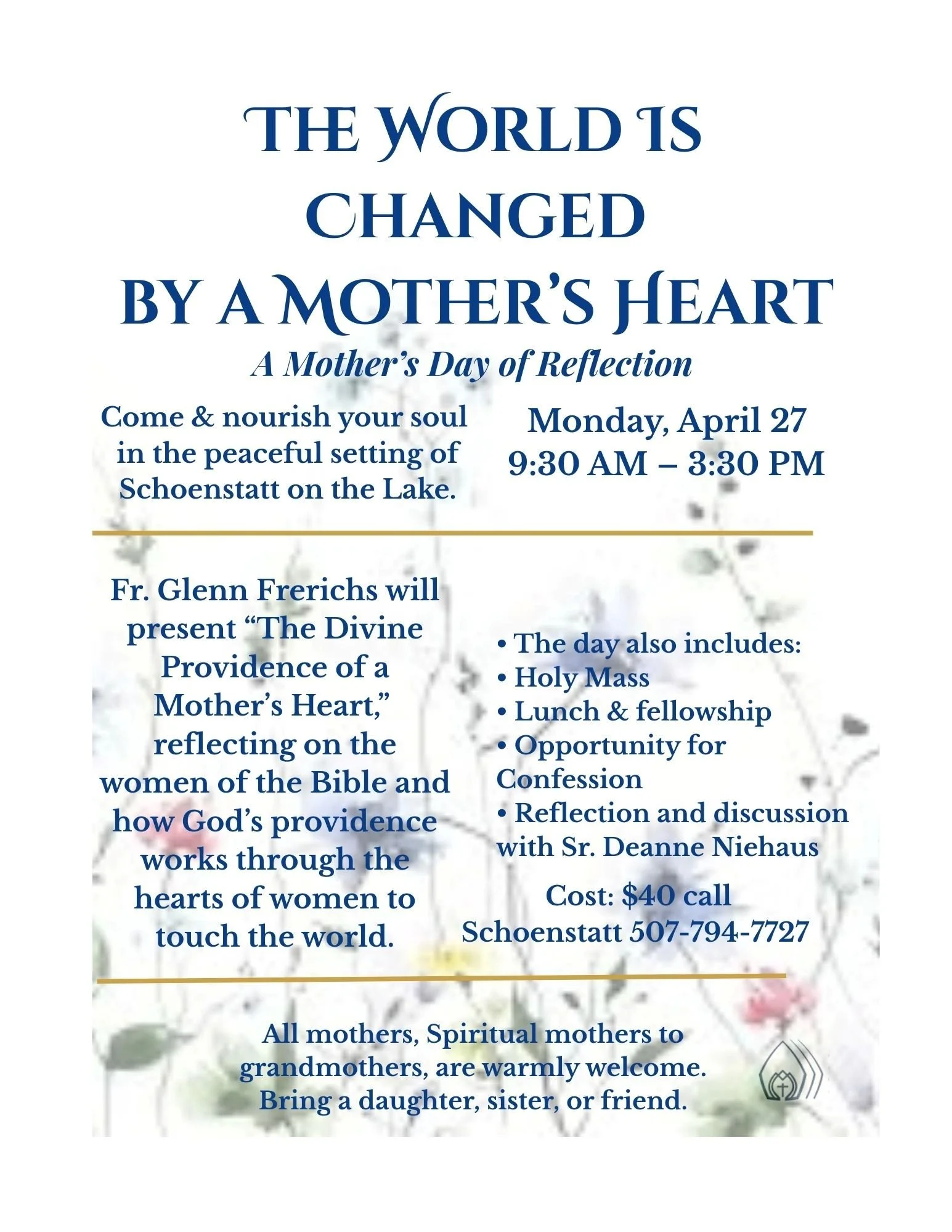 Mother's Day Reflection - Schoenstatt on the Lake Retreat Center, Sleepy Eye, MN
