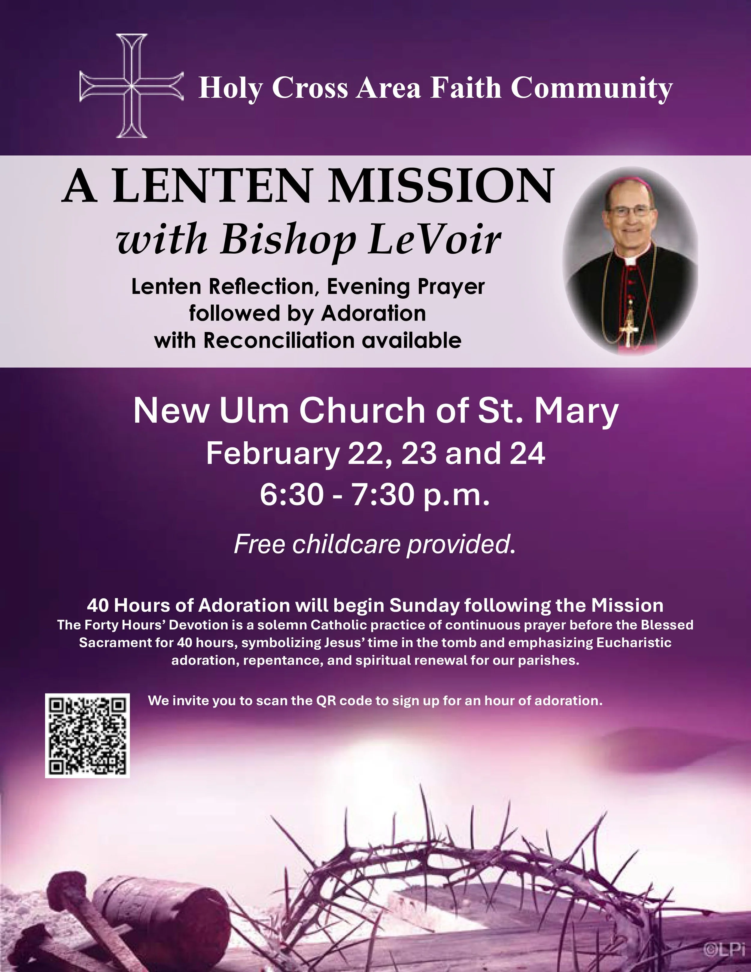 Holy Cross AFC Lenten Mission with Bishop John LeVoir - Church of St. Mary, New Ulm