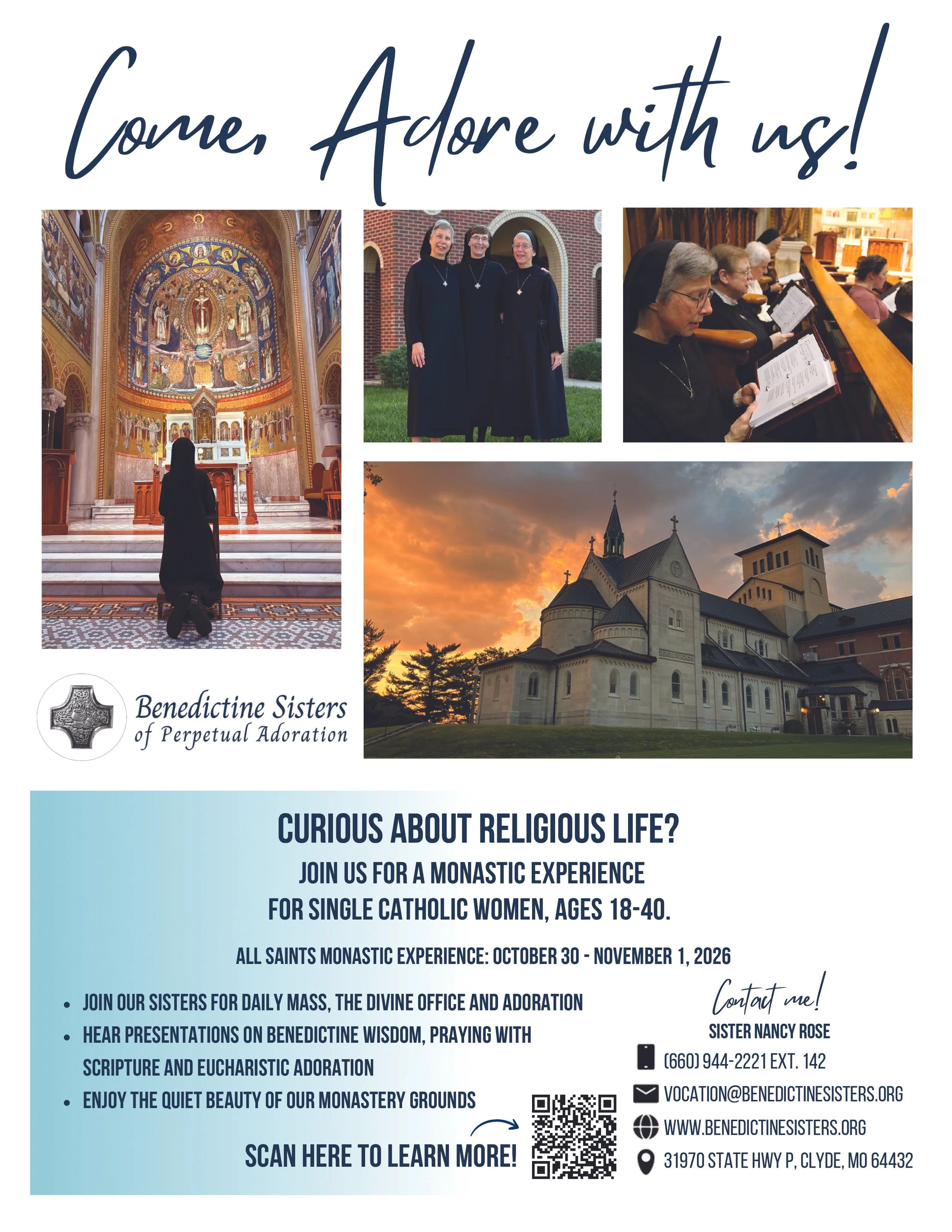 Come, Adore with the Benedictine Sisters of Perpetual Adoration - Clyde, MO