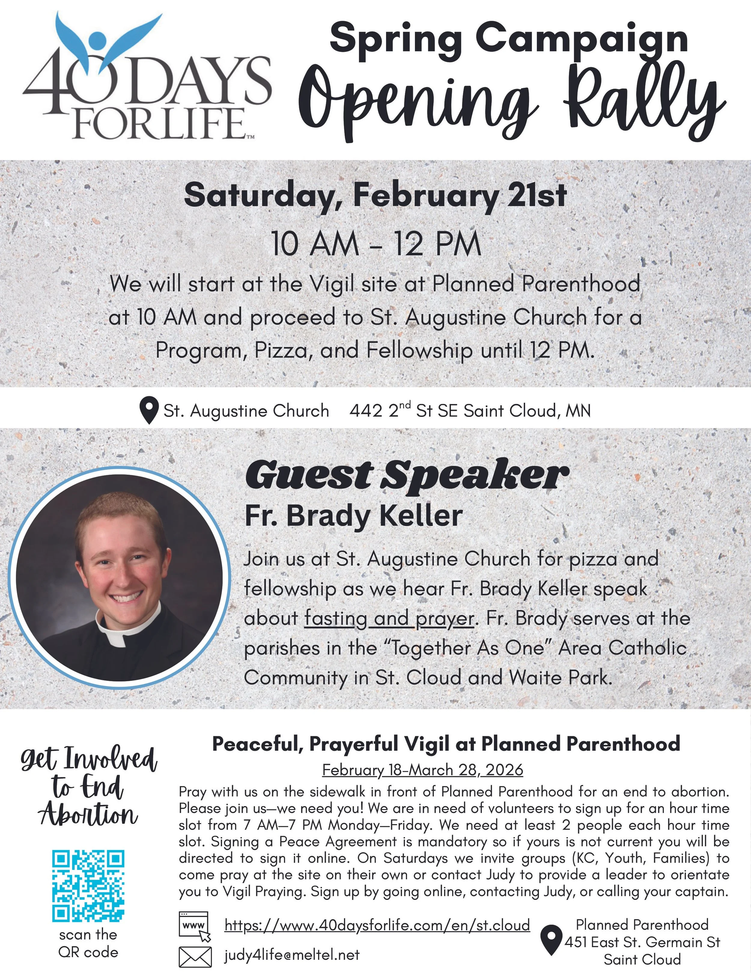 40 Days for Life - Opening Rally,  St. Cloud, MN