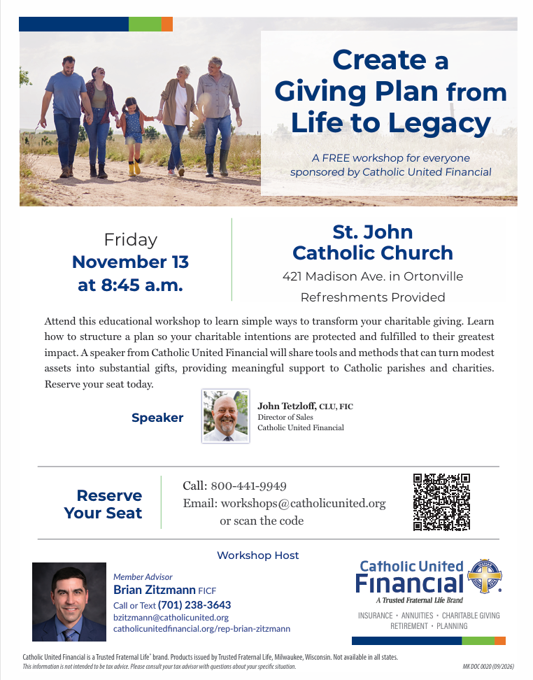 Create a Giving Plan Workshop - Church of St. John, Ortonville