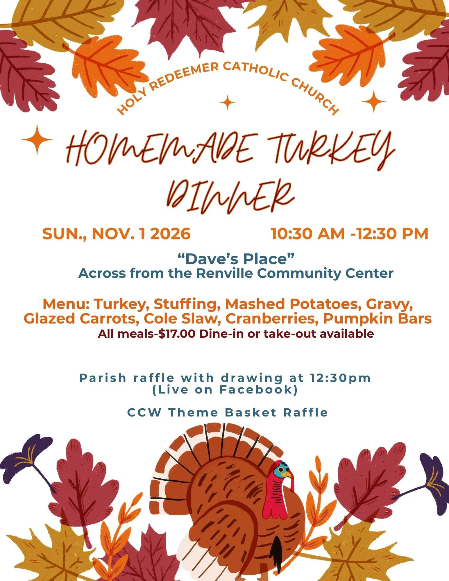 Turkey Dinner - Holy Redeemer, Renville