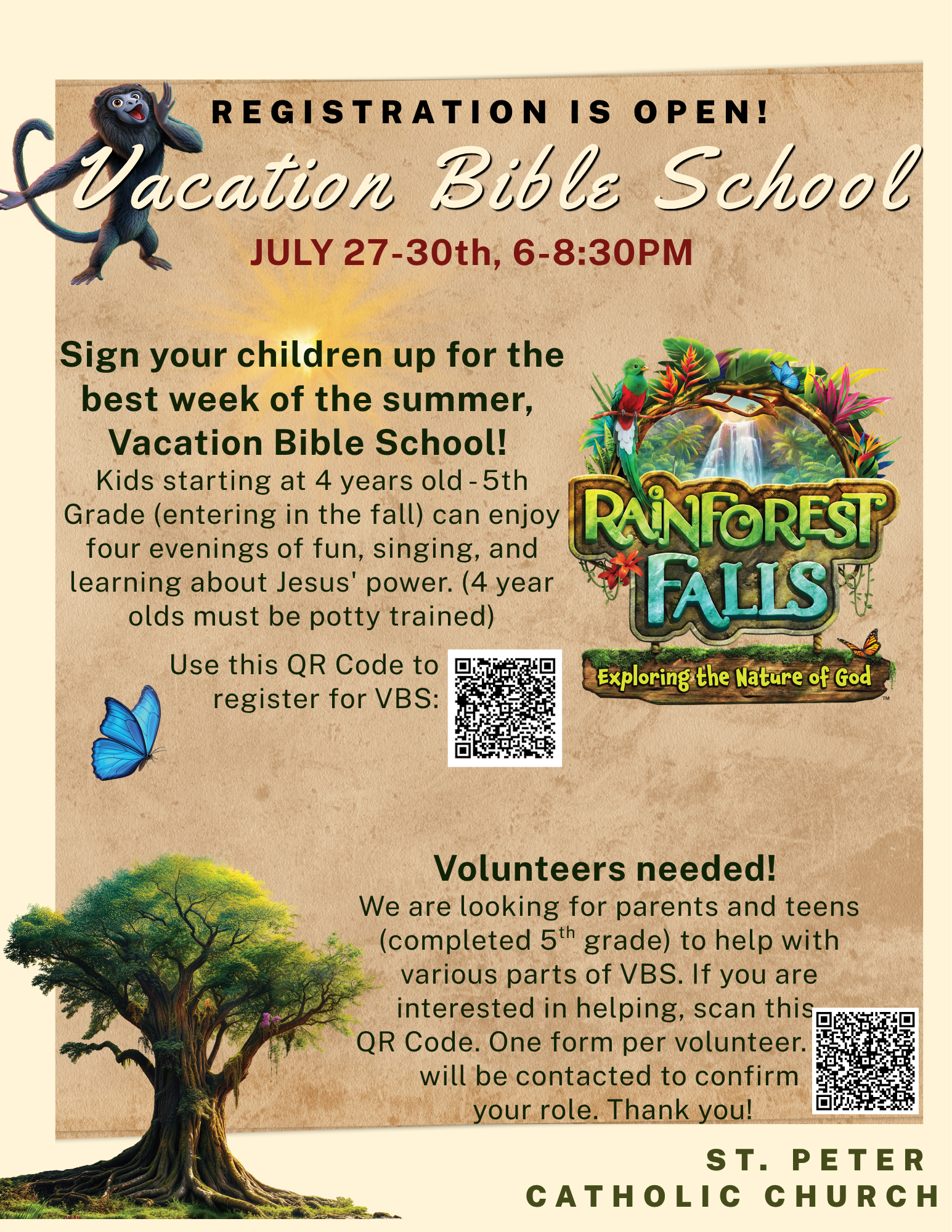 Vacation Bible School - St. Peter, St. Peter: July 27-30, 2026