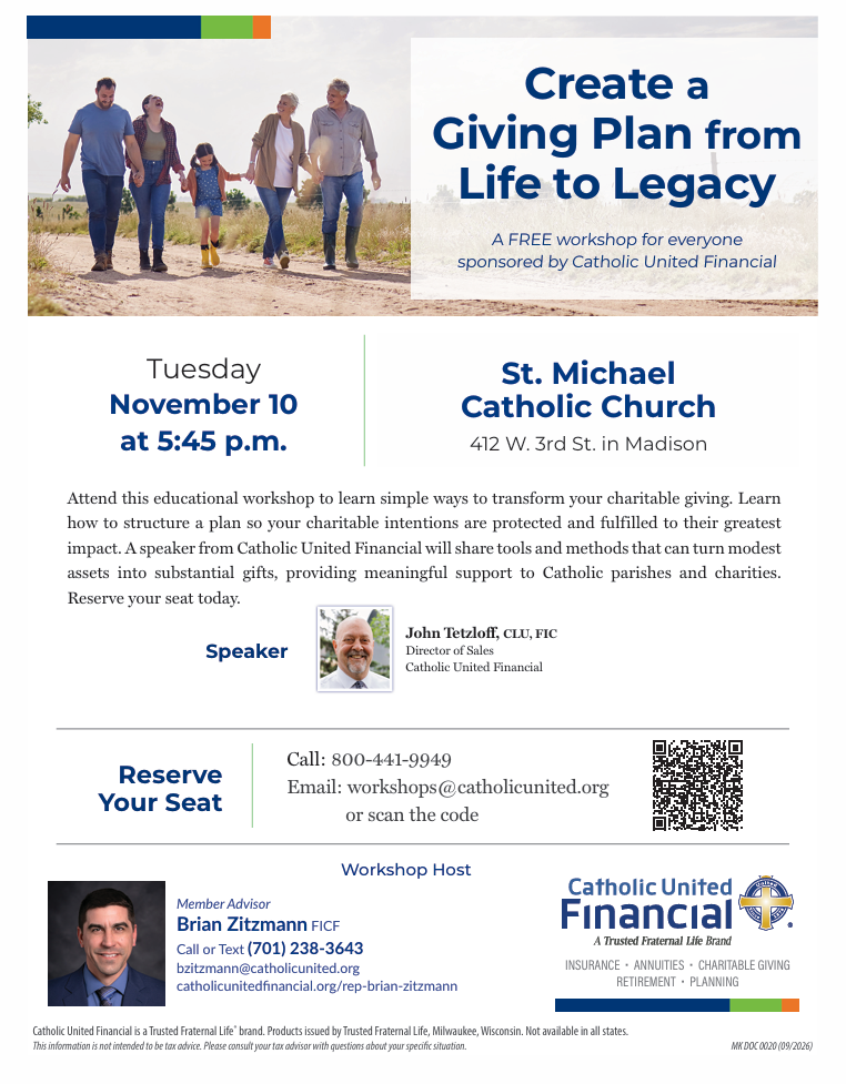 Create a Giving Plan Workshop - Church of St. Michael, Madison