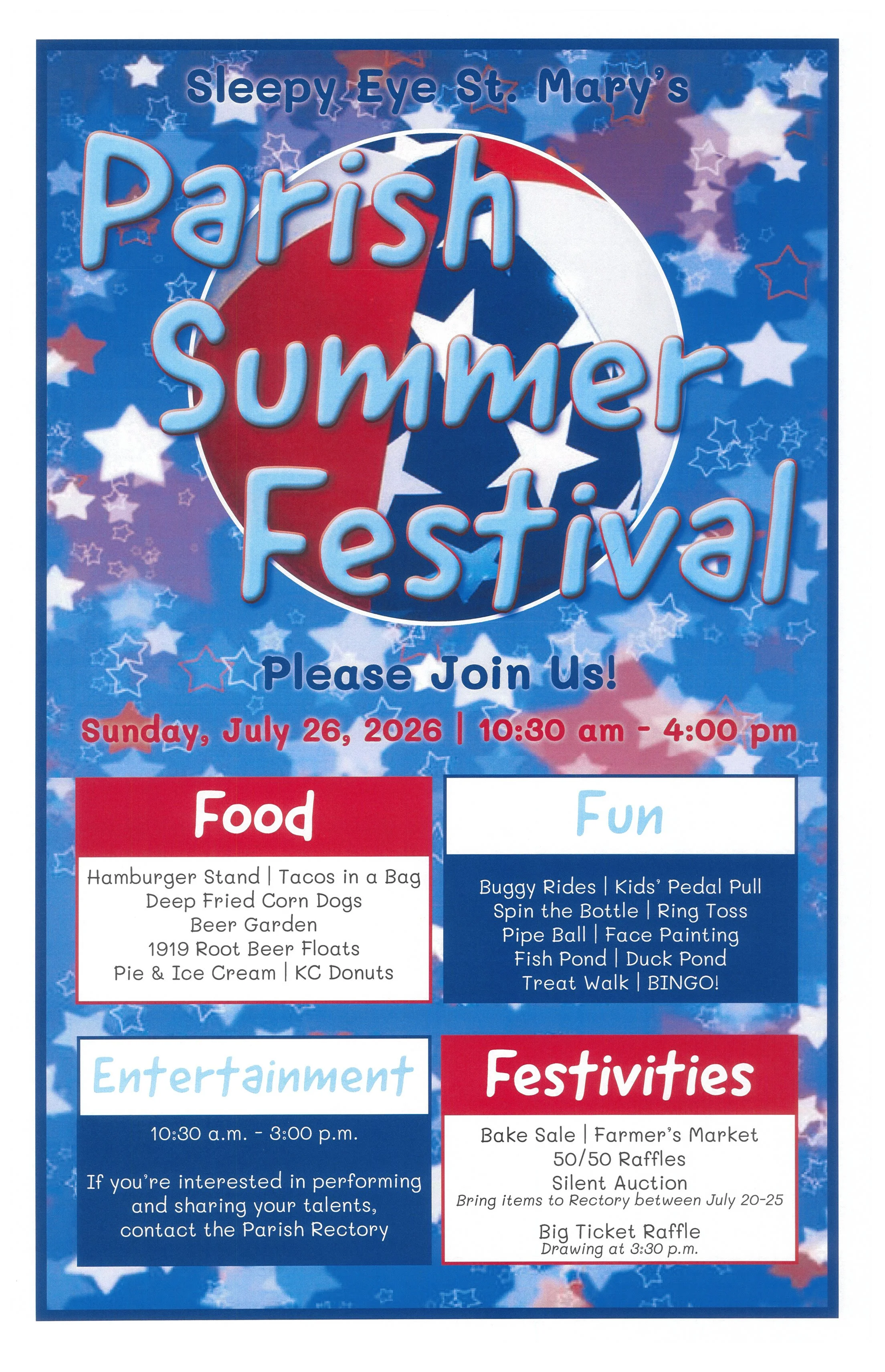 Parish Summer Festival - St. Mary, Sleepy Eye