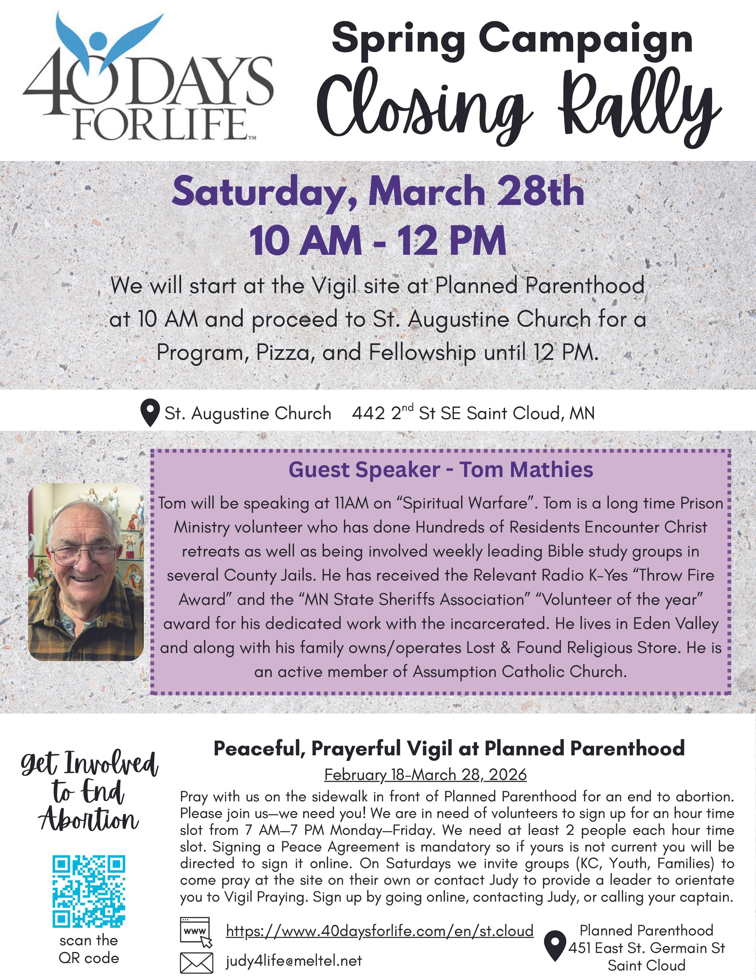 40 Days fo Life - Closing Rally 