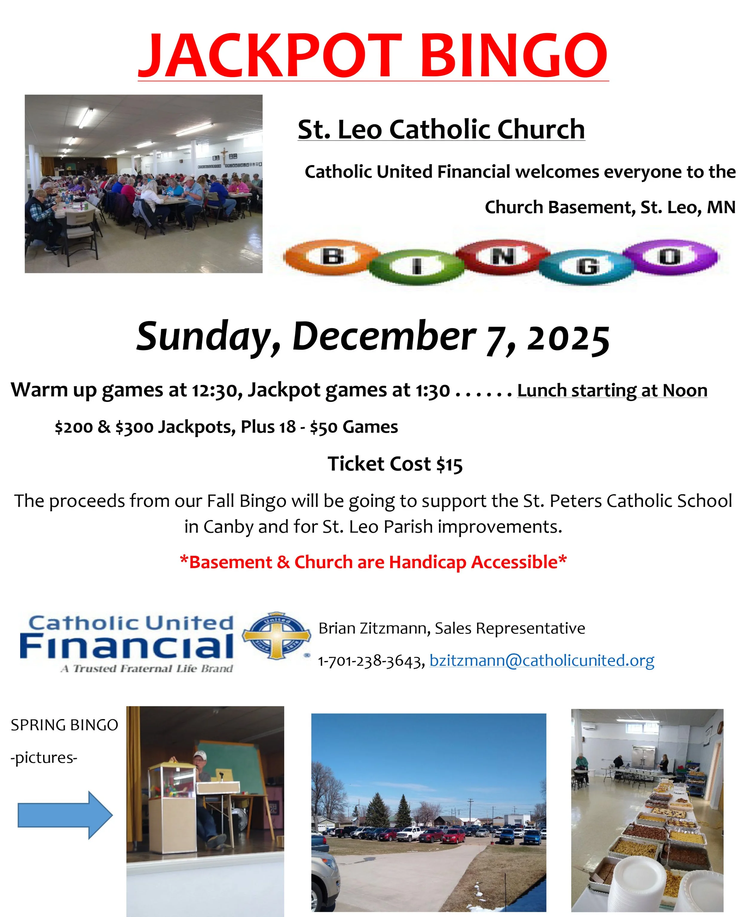 Jackpot Bingo - St. Leo Catholic Church