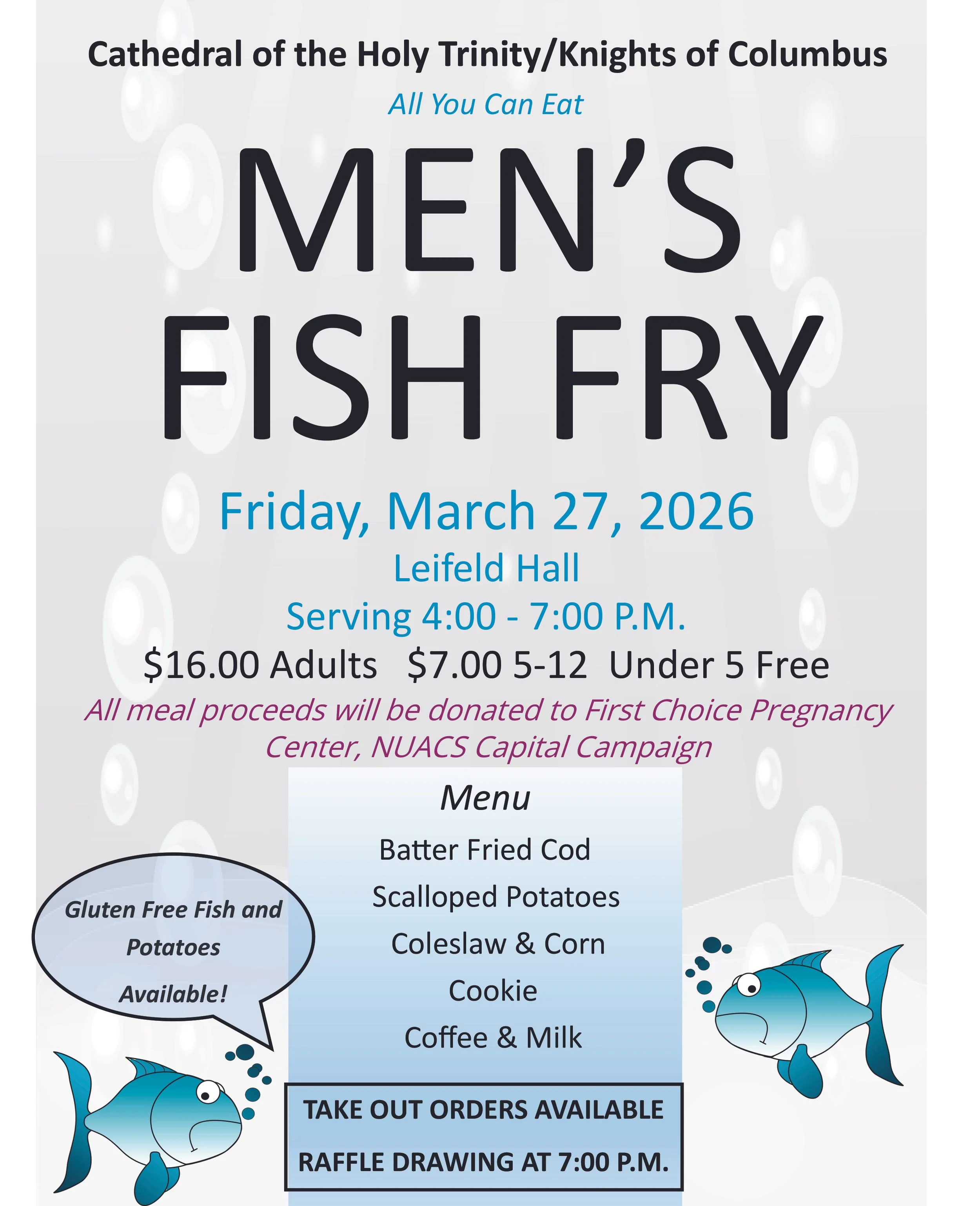 Men's Fish Fry - Cathedral of the Holy Trinity &amp; the Knights of Columbus