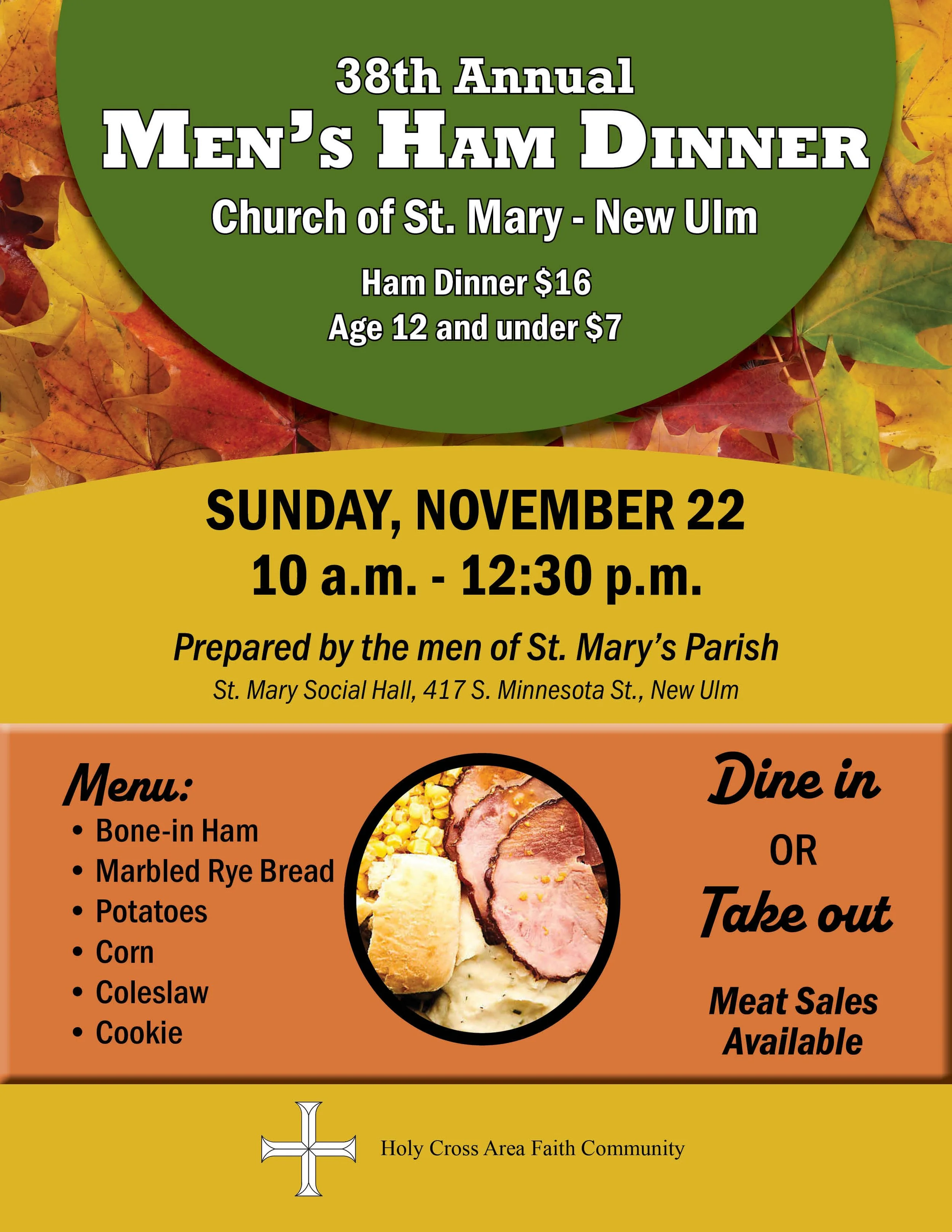 Men's Ham Dinner - Church of St. Mary, New Ulm