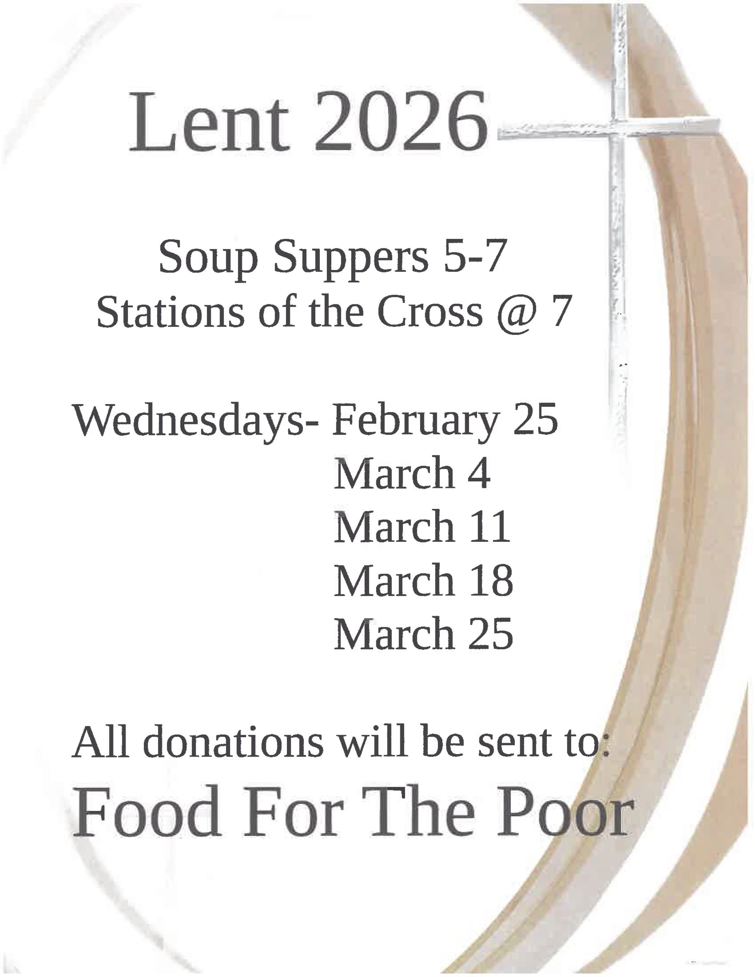 Lent Soup Suppers and Stations of the Cross - Holy Redeemer, Renville