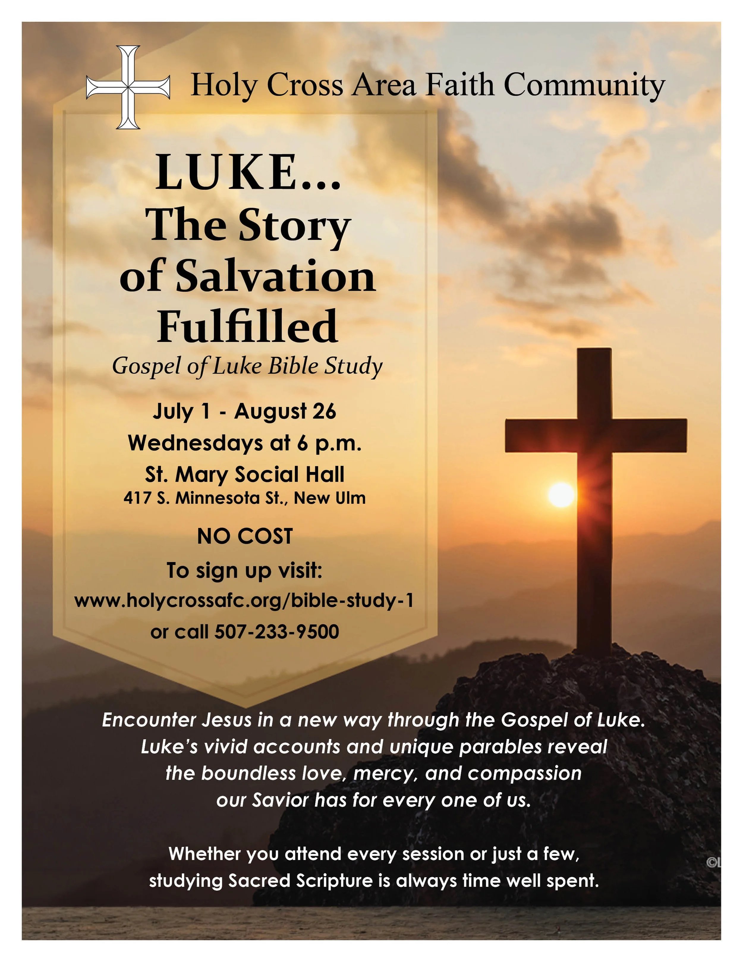 Summer Bible Study - Holy Cross Area Faith Community - Wednesday Evenings
