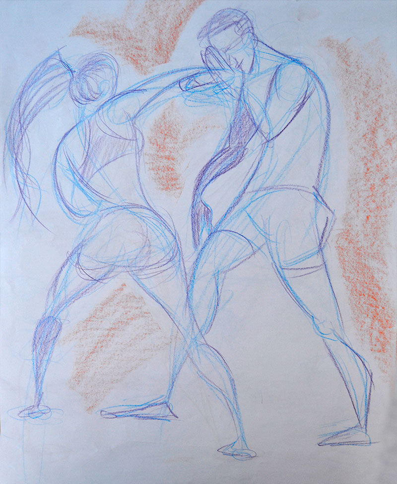 Mixed Martial Arts Gesture Drawing