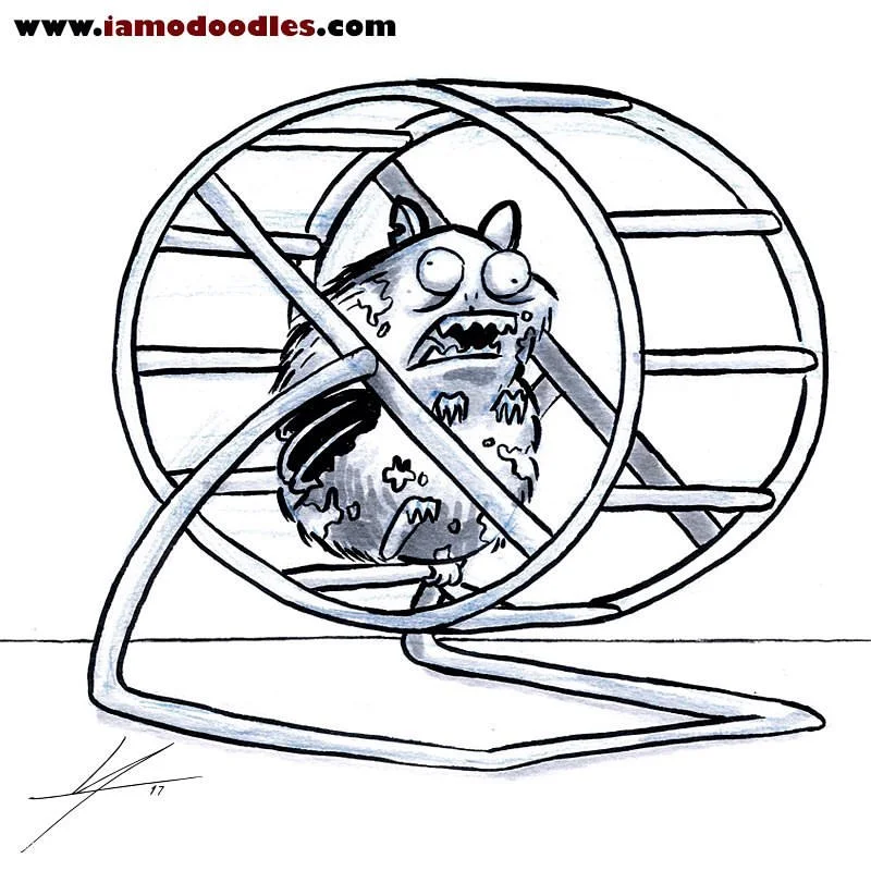 Hamster + Male + Zombie + Exercising