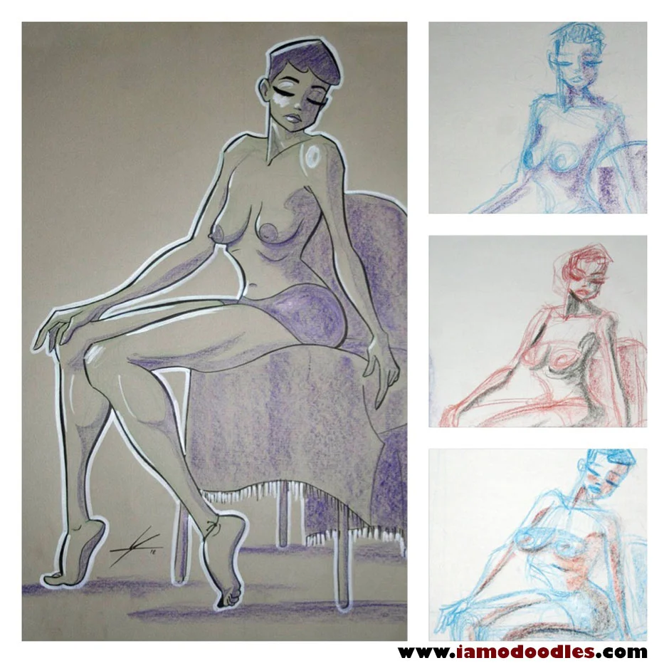 Figure Drawing Practice (Long Pose)