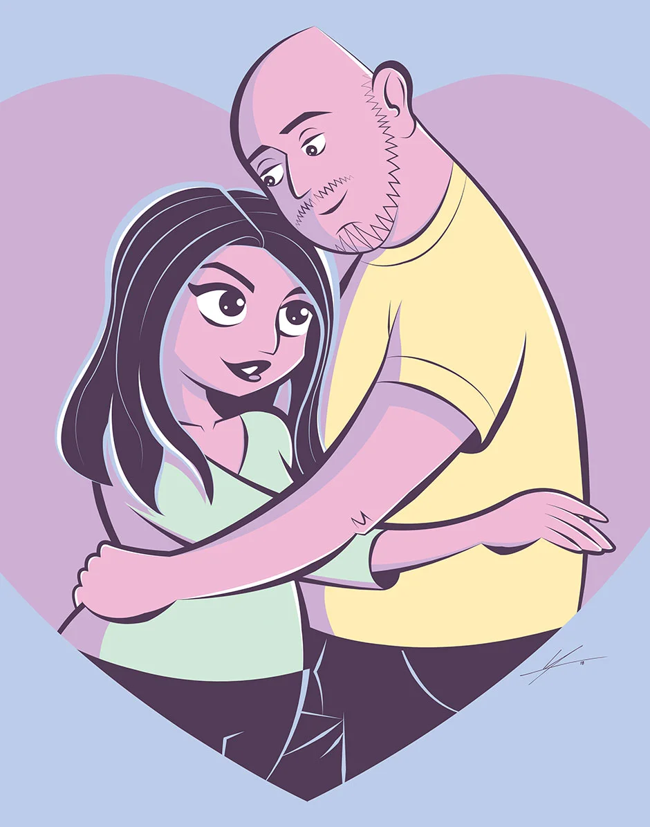 Digital Cartoon Couple Commission 2018