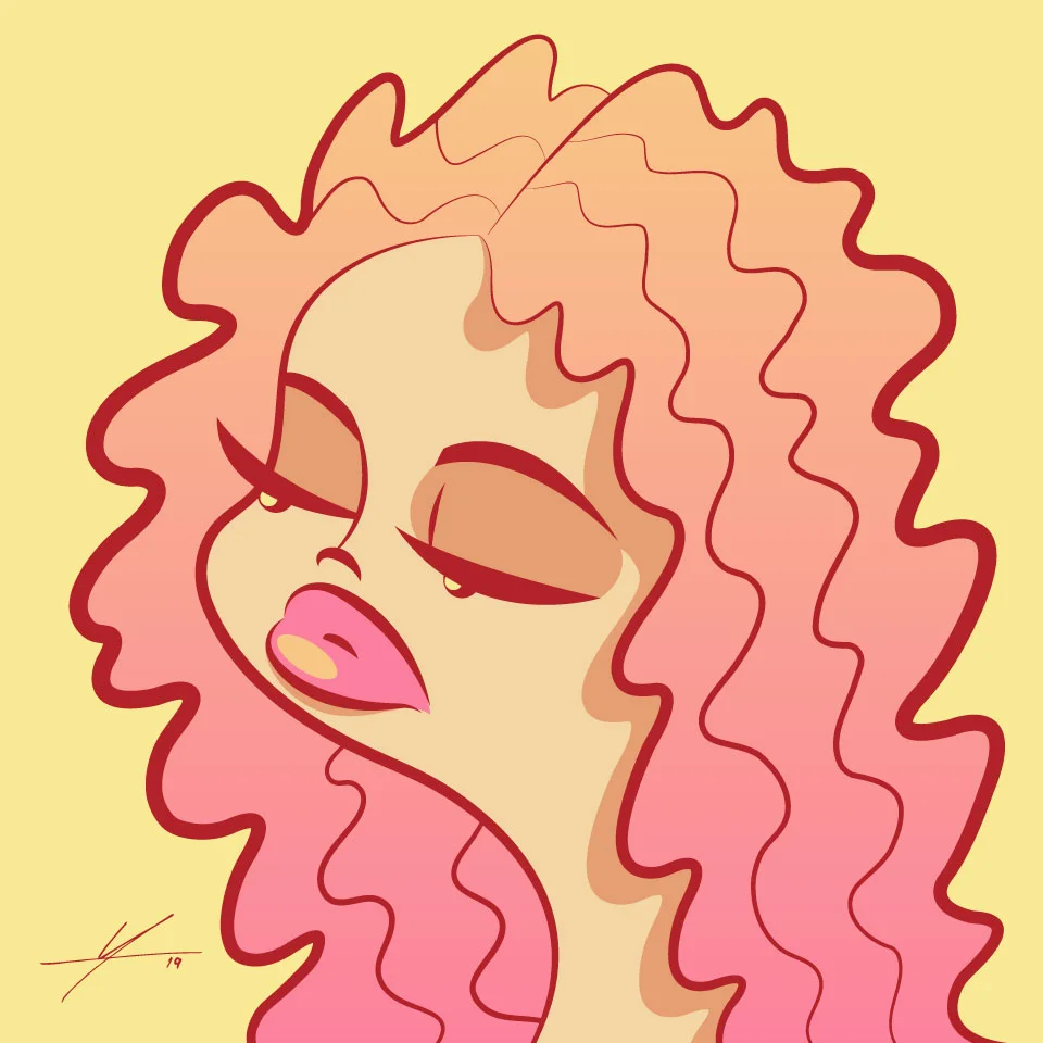 Digital Cartoon Girl Commission