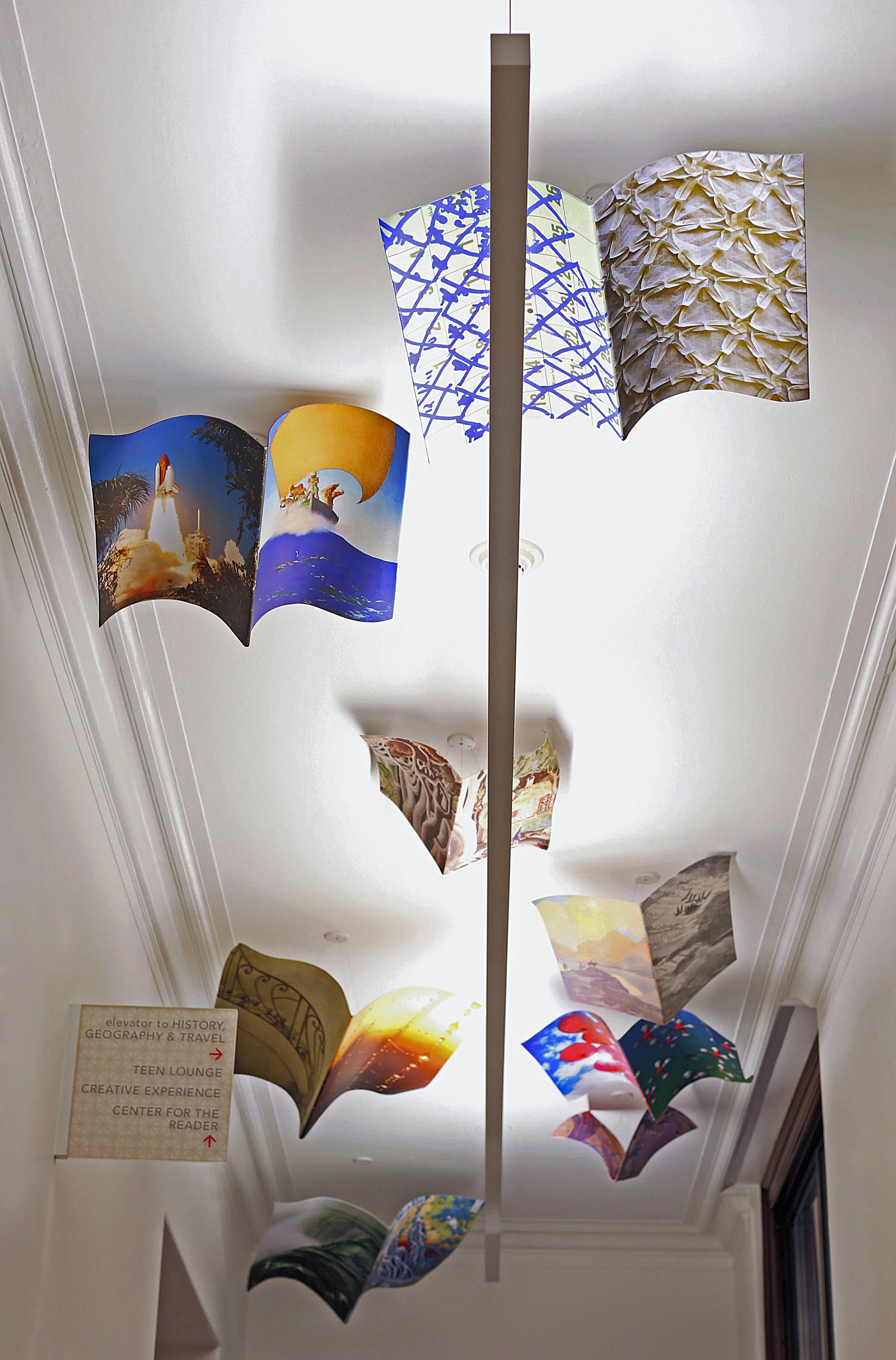 BookBird Sculptures in the corridor