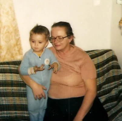 My mother & I in our home in Maryland