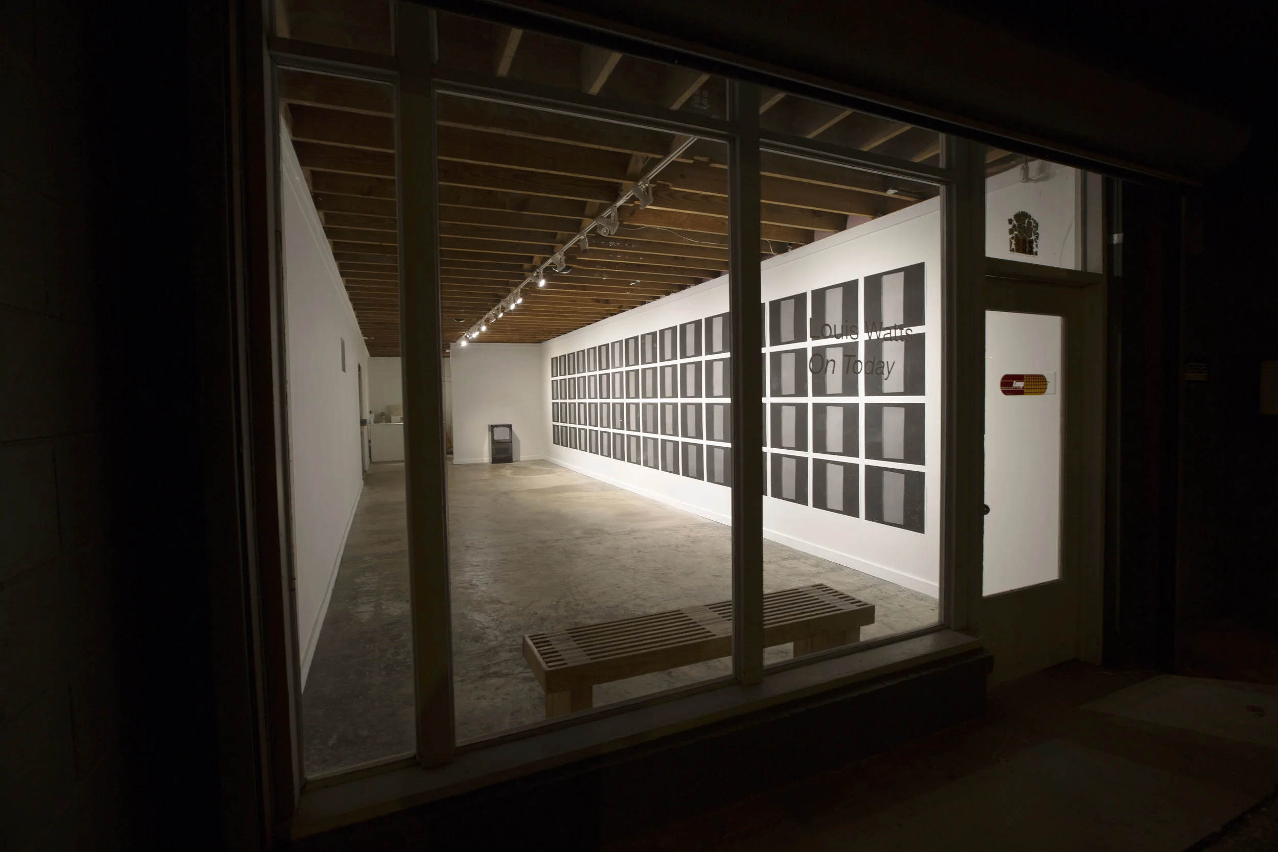 View from outside LUMP during the first exhibition of On Today in 2016