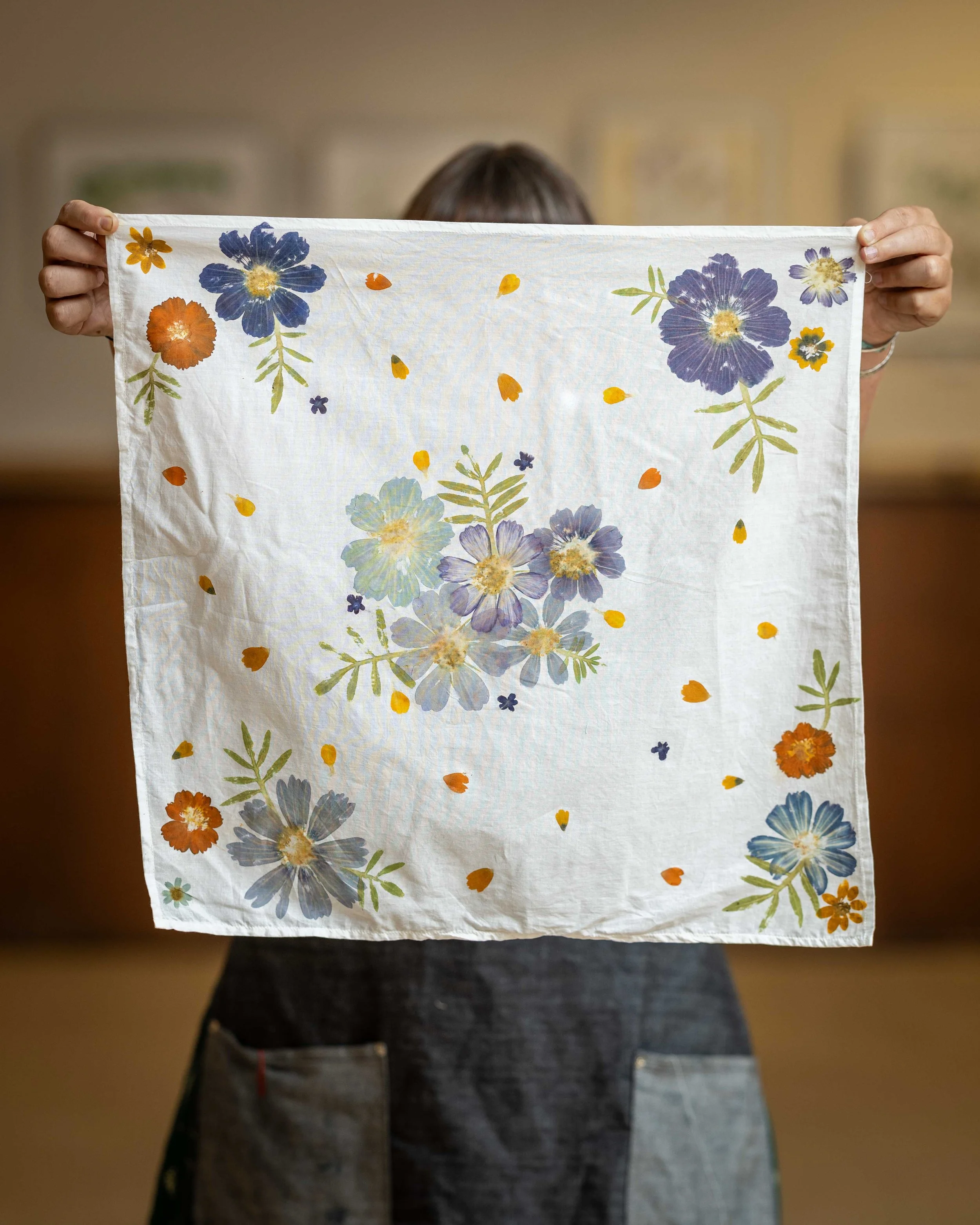 Pennant Wall Hanging-Flower Printing/ Pounding Workshop- THURSDAY, July 9th, 6 PM-8:30 PM