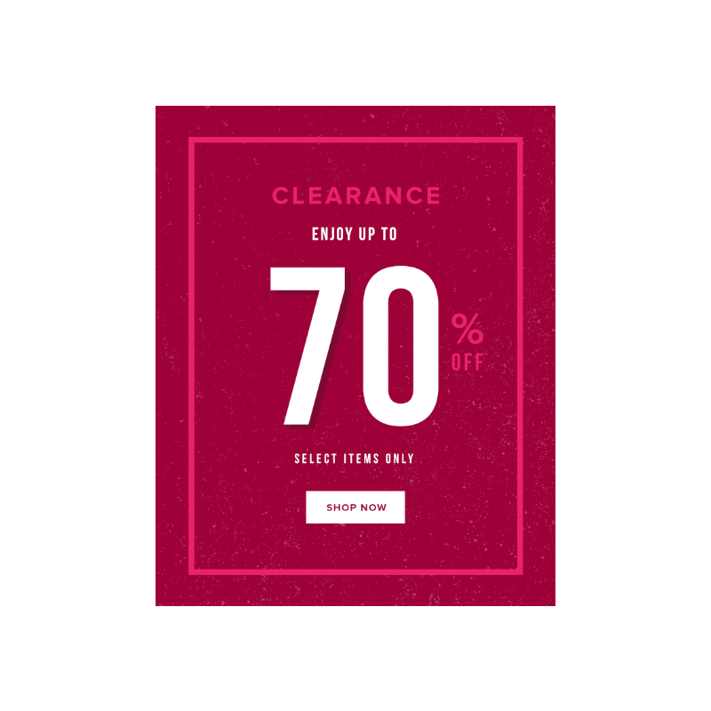 Clearance Email Banner Template