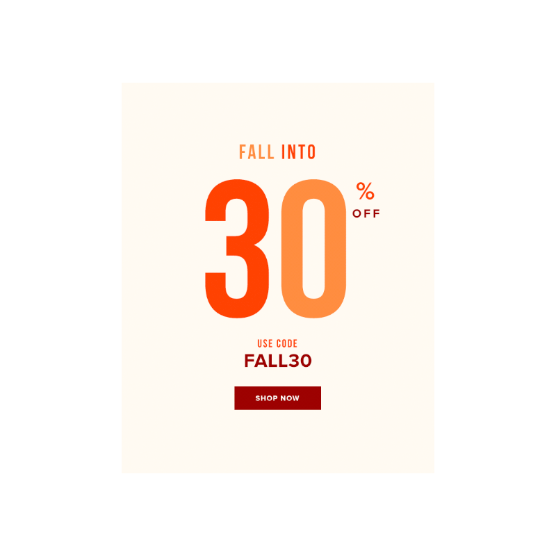 Fall Sale Email Banner Template