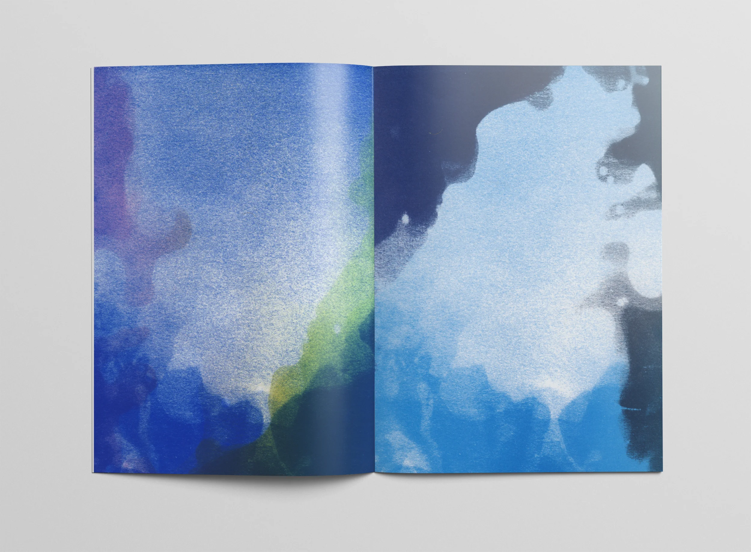 Artists's pages included in JAB 38 created as test sheets for Inland Sea.