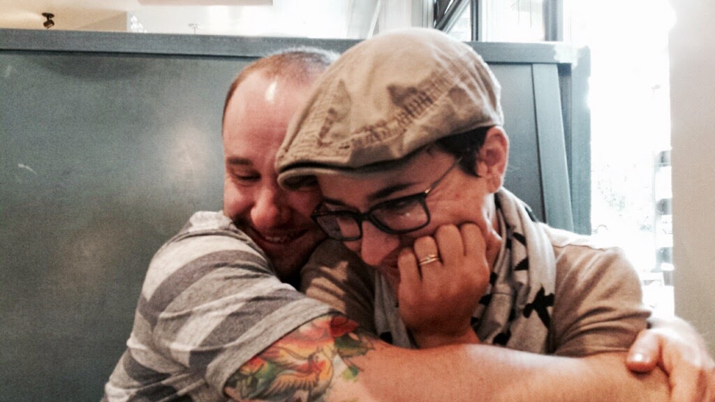 This was taken the morning we were going for our first IVF embryo transfer. We were so excited, and filled with love for each other and for our future baby. 