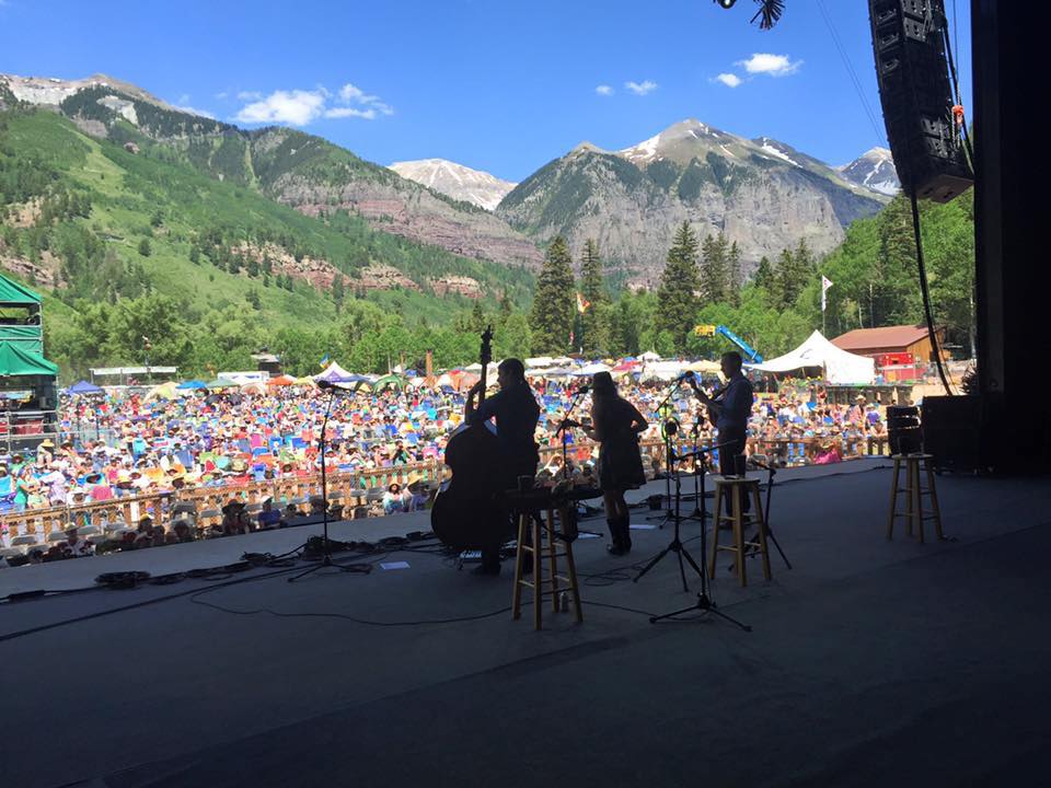 On stage at Telluride Bluegrass Festival
