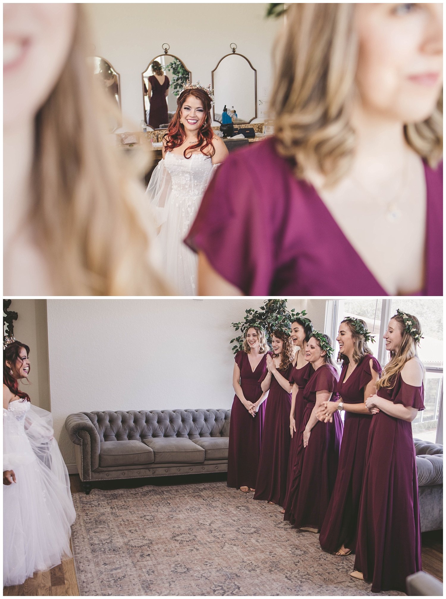 First look with Bridesmaids at The Sterling Venue in Minneola, FL