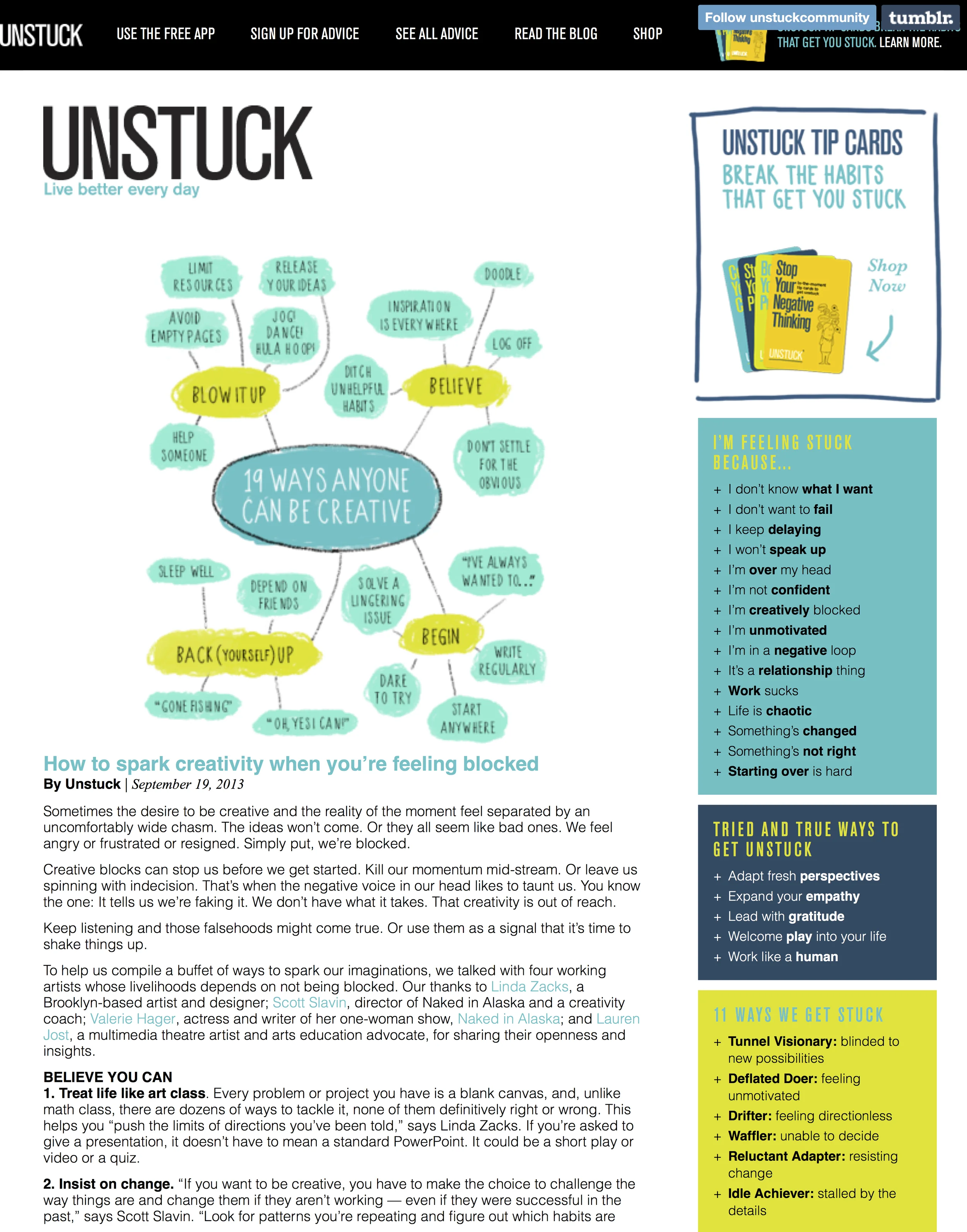 Unstuck — How to spark creativity when you’re feeling....jpg