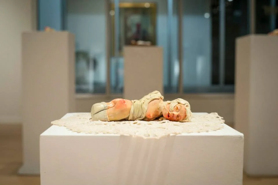 Tender Polymer clay, spray paint, acrylic, and aluminum foil, 6½ x 2 x 2", 2014 © Jessica Locklar