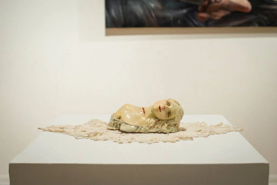 Sainte Saturnine Polymer clay, spray paint, acrylic, and aluminum foil, 5 x 4 x 2½", 2013-2014 © Jessica Locklar 