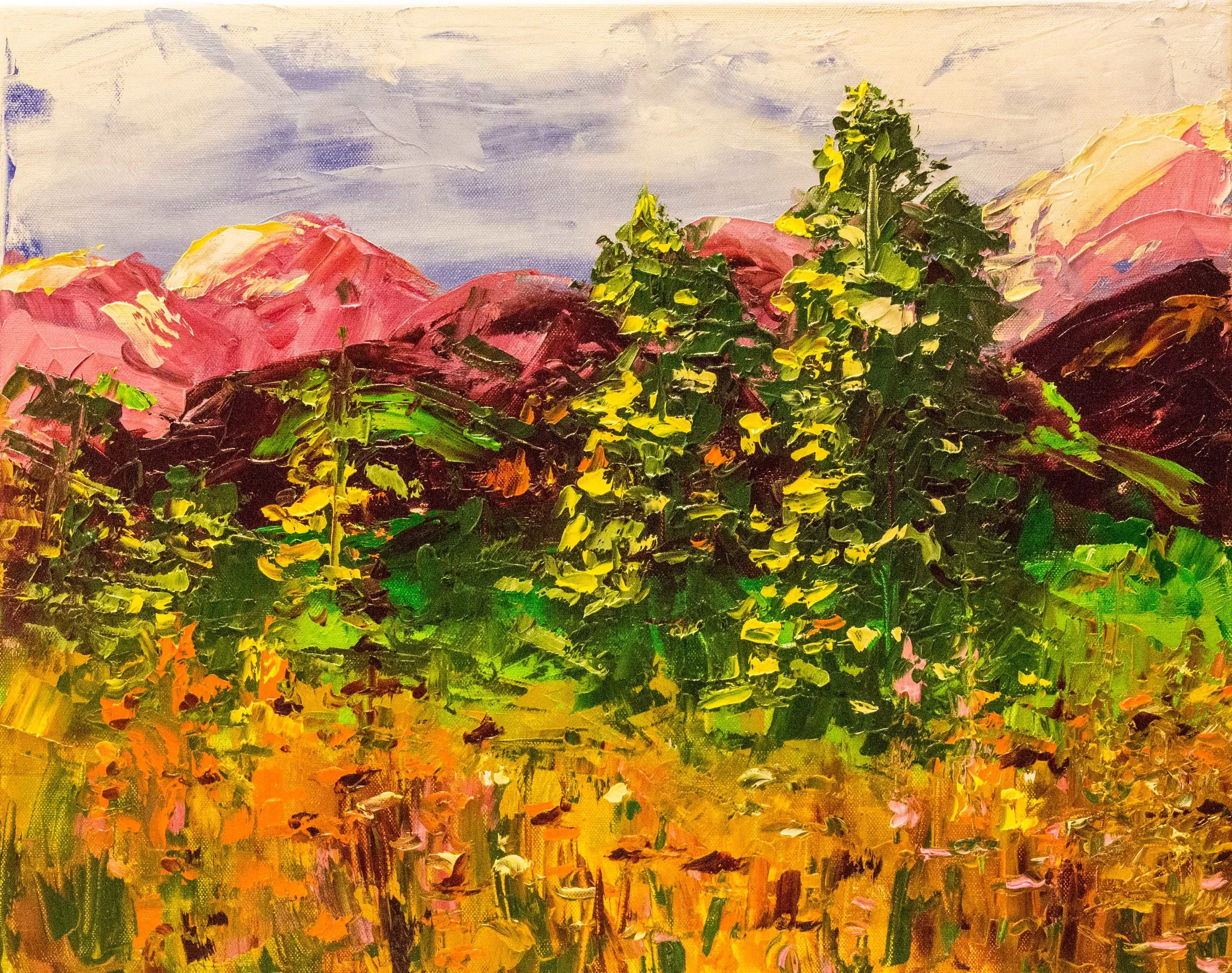 Fir Trees in a Mountain Meadow