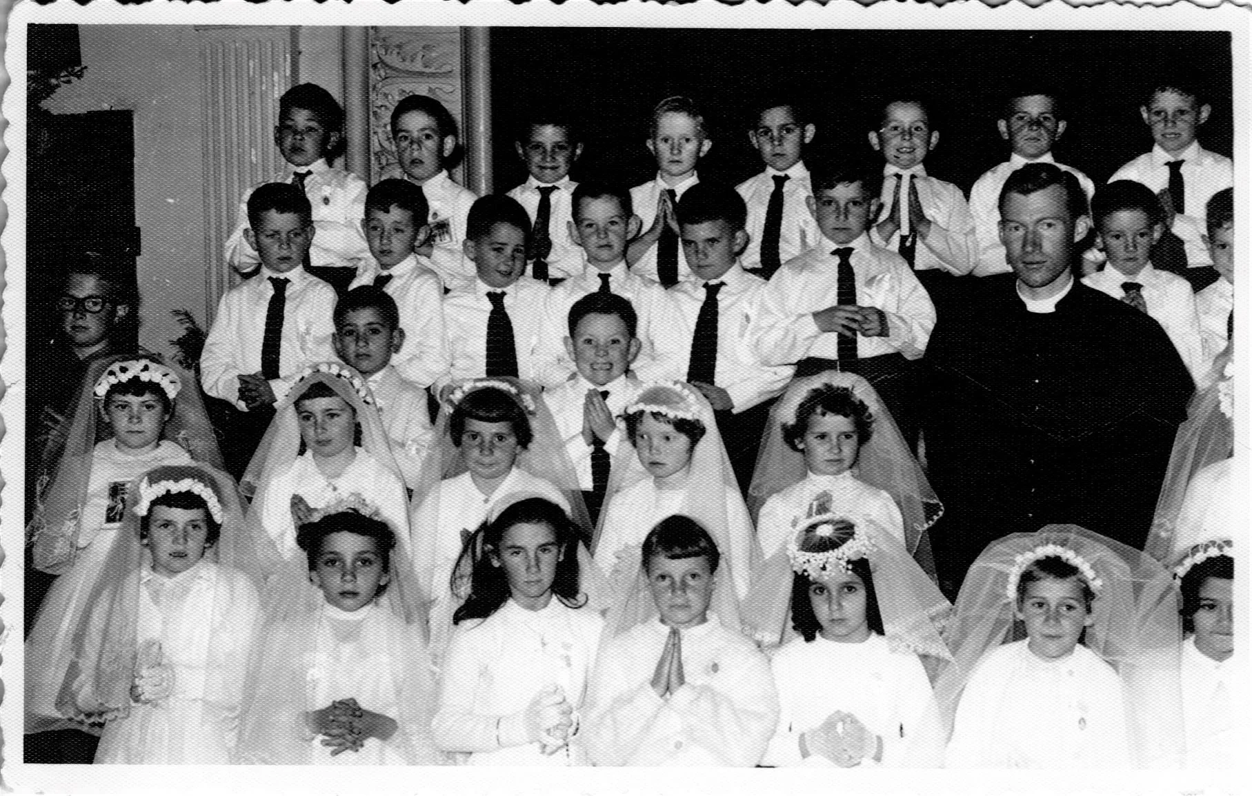 Jon Carrano’s (1971) first Holy Communion at St Joseph’s, Wembley, c1960
