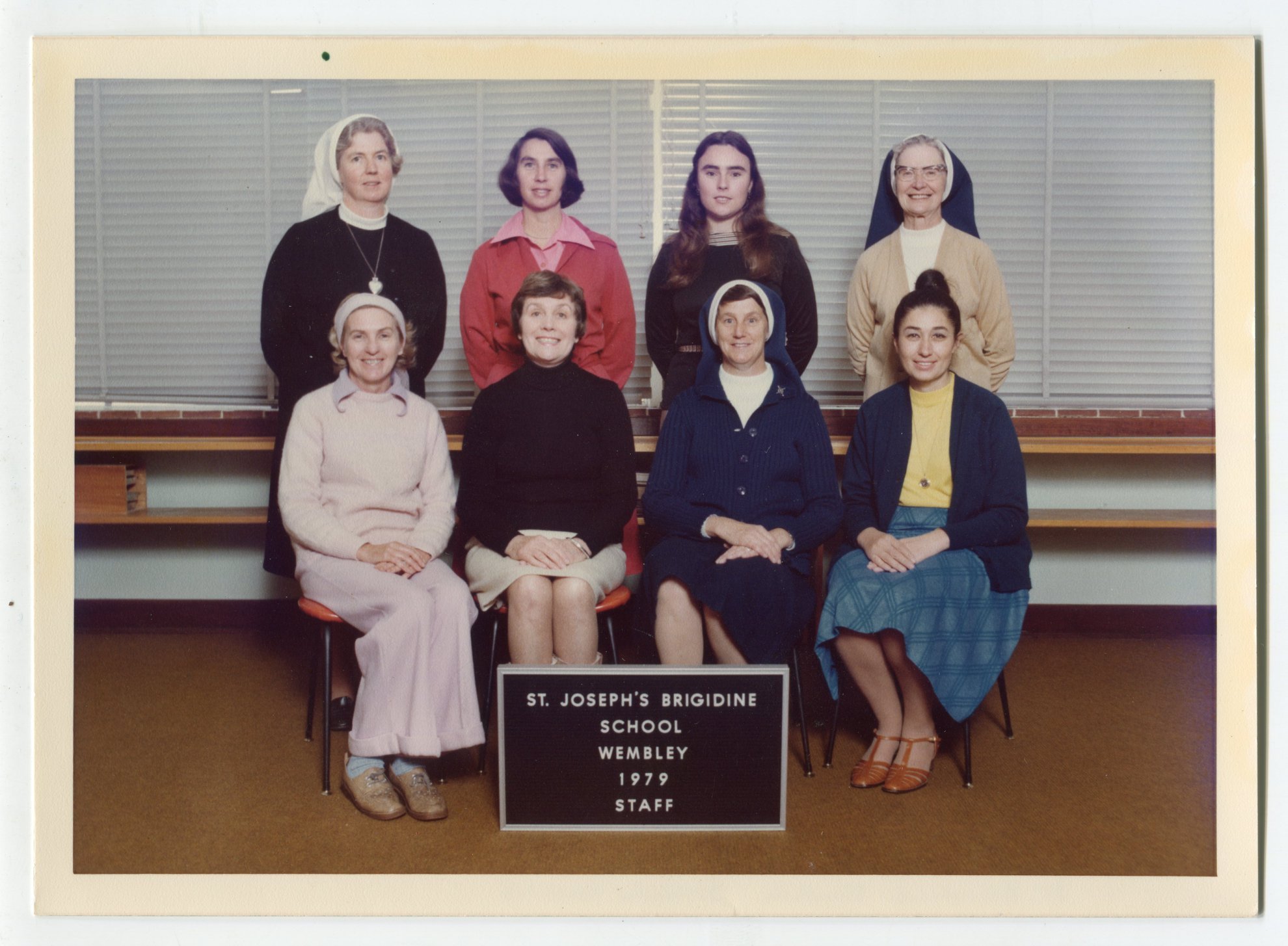  1979 - St Joseph’s Brigidine Primary School staff Dorothea Hickey back left. 