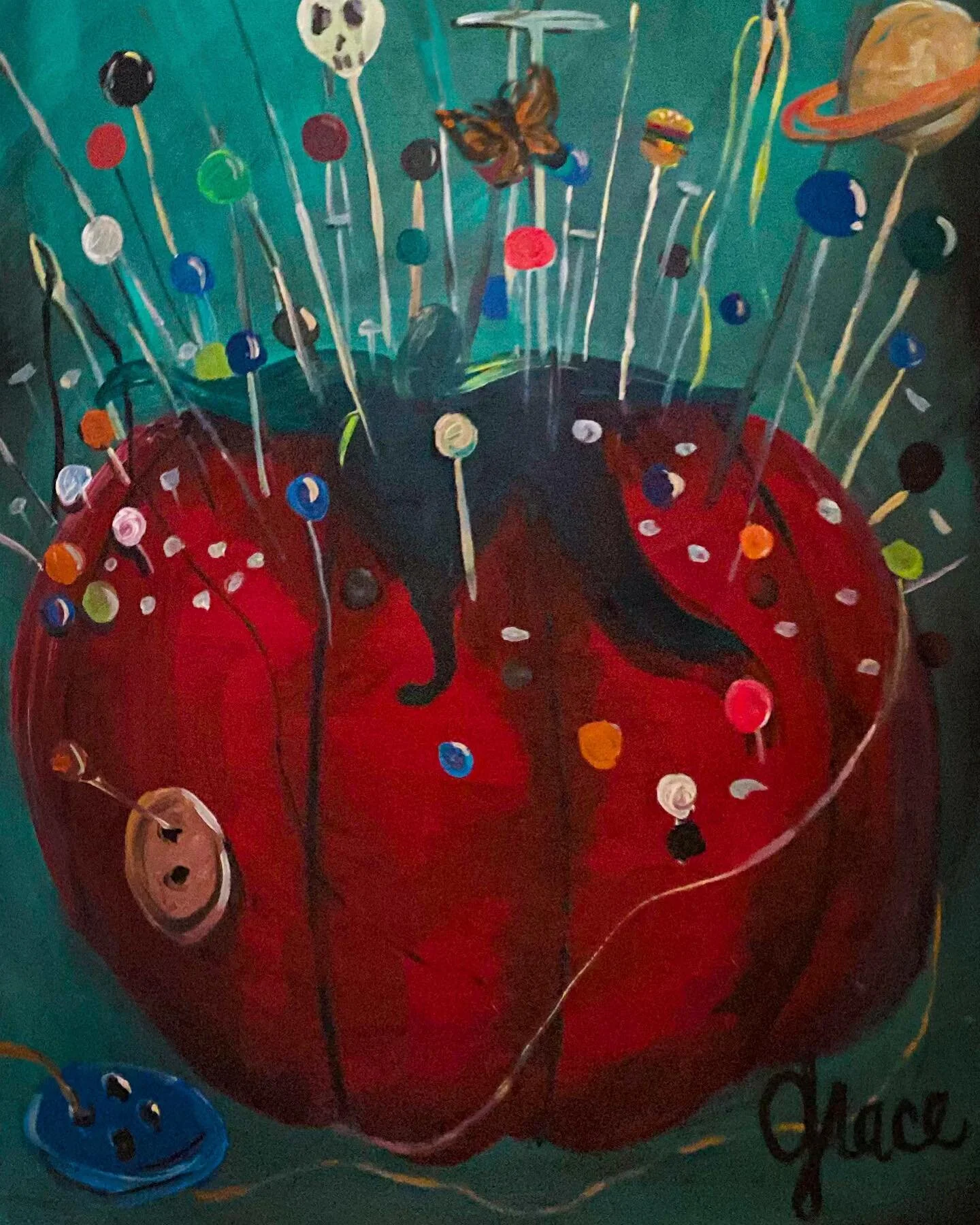 π
πͺ‘π§·πͺππ§΅ππ¦
Tomato Pin cushion.