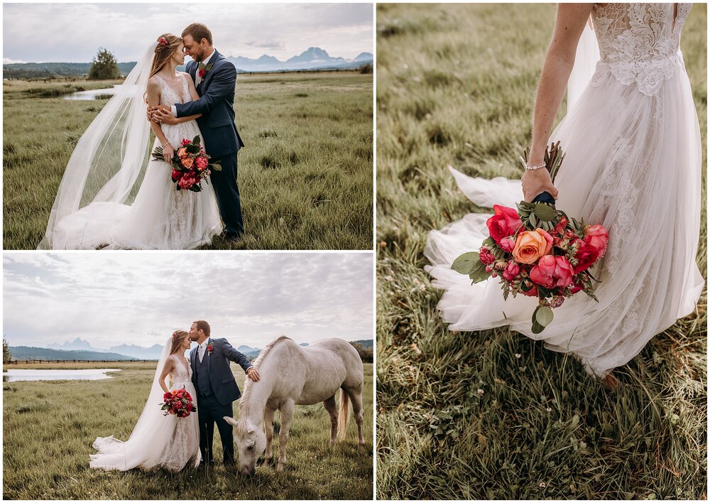  Diamond Cross Ranch Wedding in Jackson Hole, Wyoming. Grand Teton National Park Wedding Photographer. 