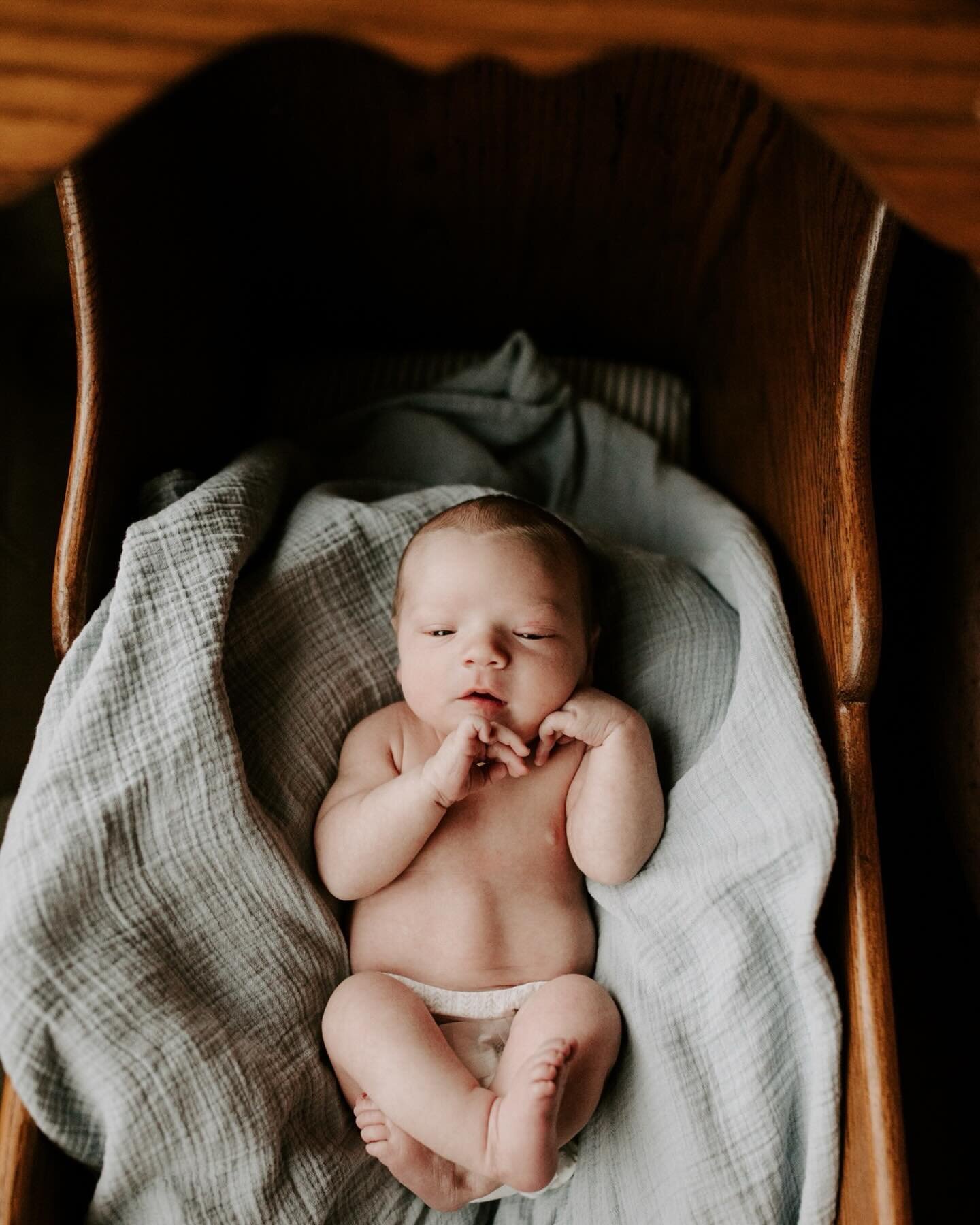 This little guy is so loved 🥹 From the crib his grandparents made for his mama, to his puppy watching over him, and a 100 other handmade gifts and details that surround him, you can tell so many people care for this little cutie so deeply 💕